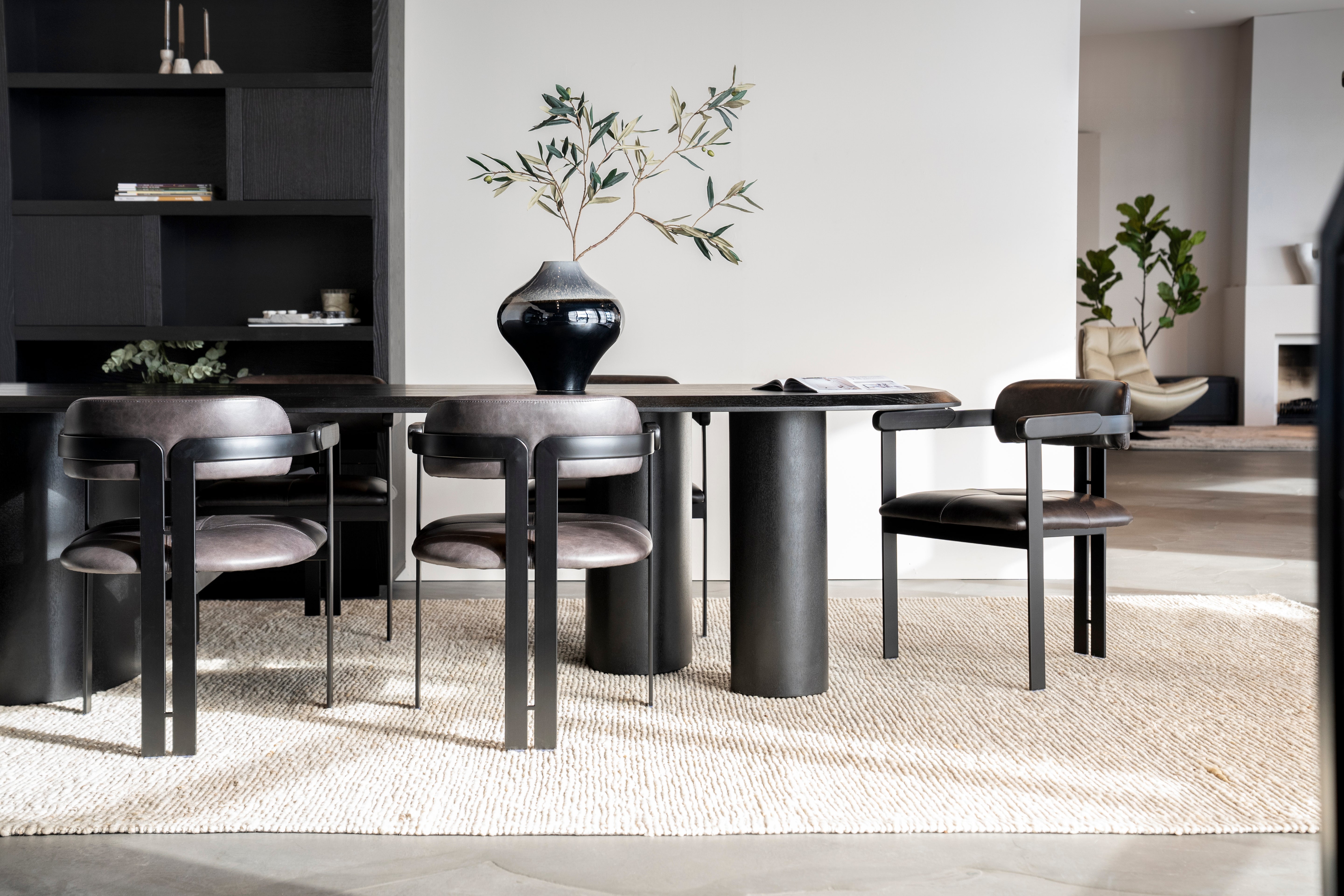 Stôl WALTER čierny dubový dyha