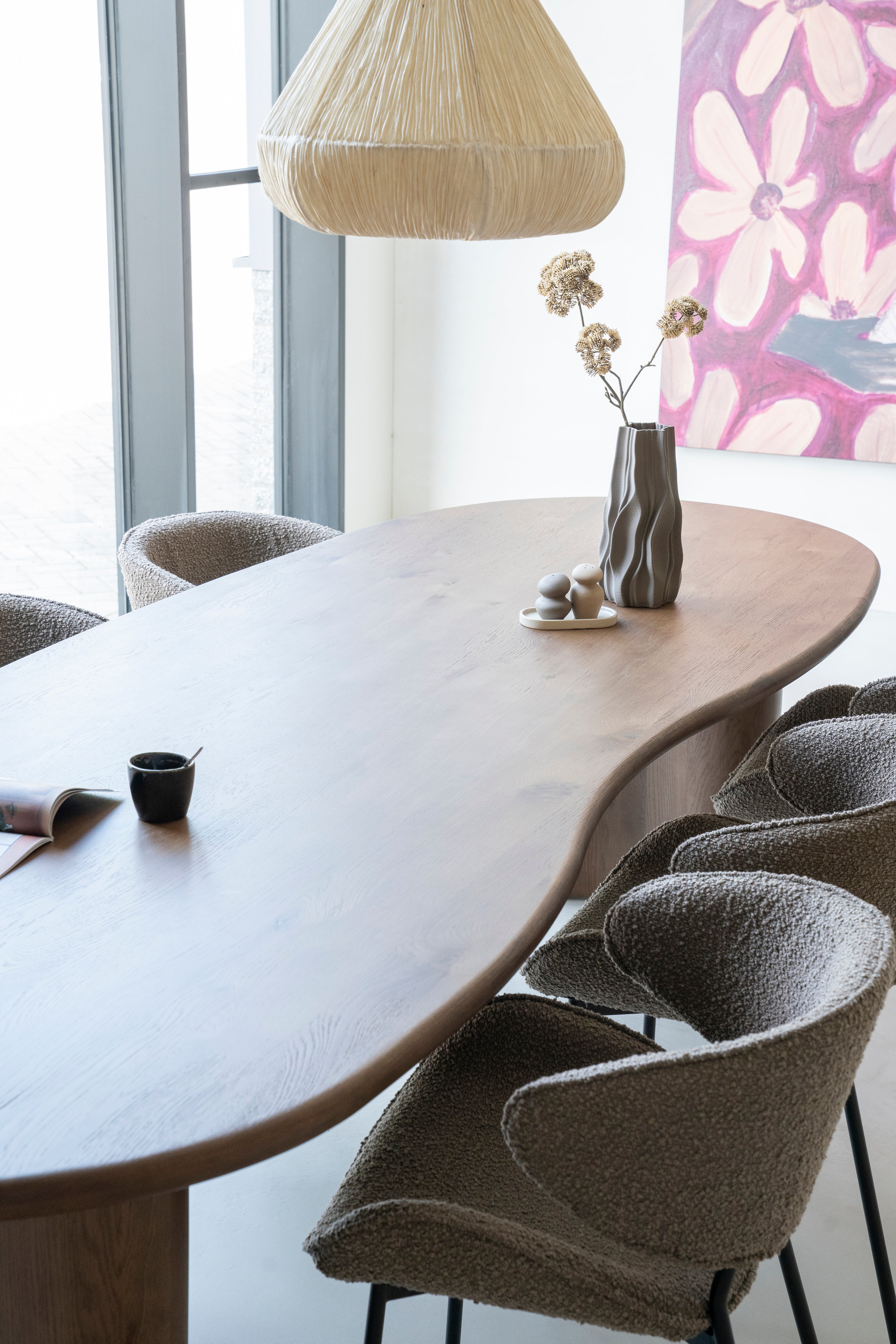 Oval table JOSH dark oak wood