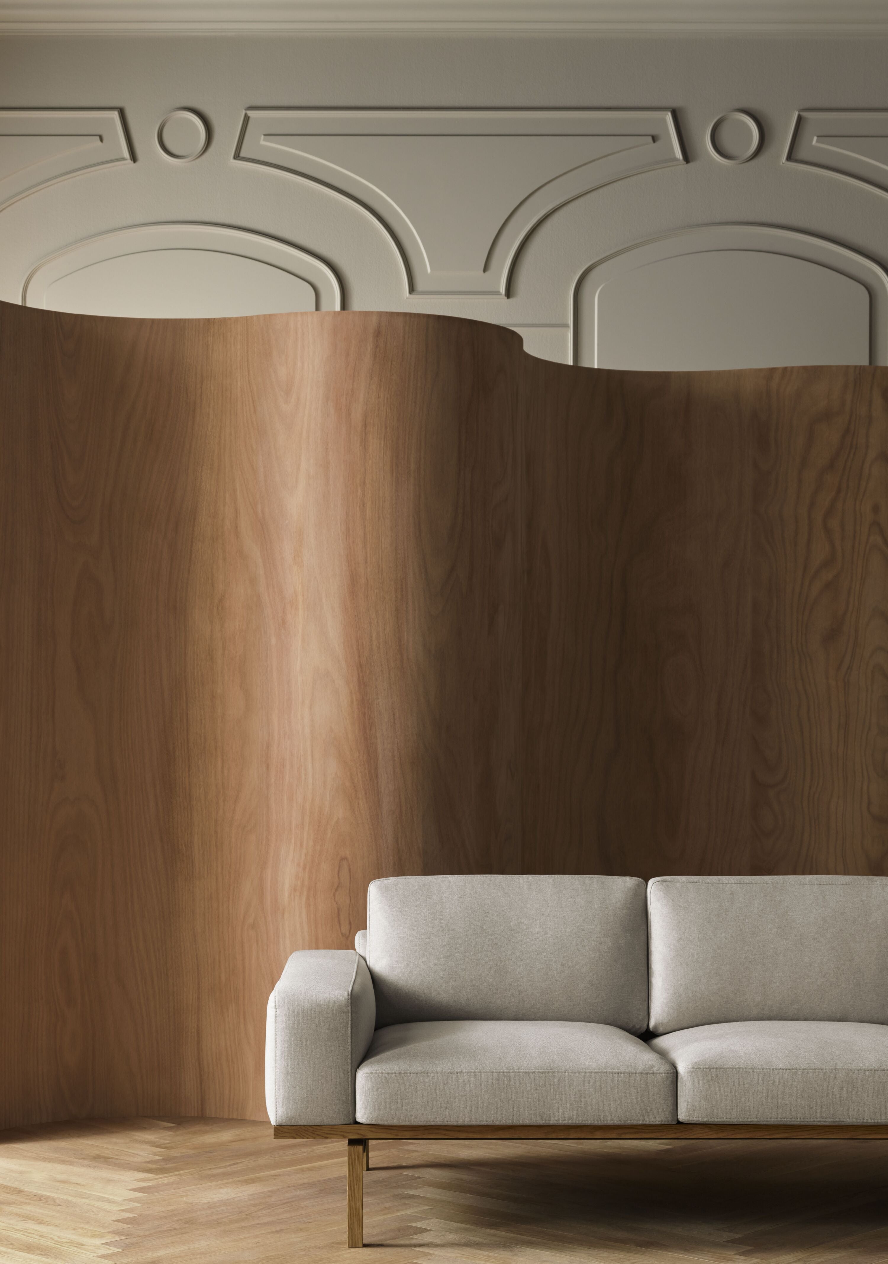 Sofa pre 2 osoby ELTON s podstavou z dubového dreva