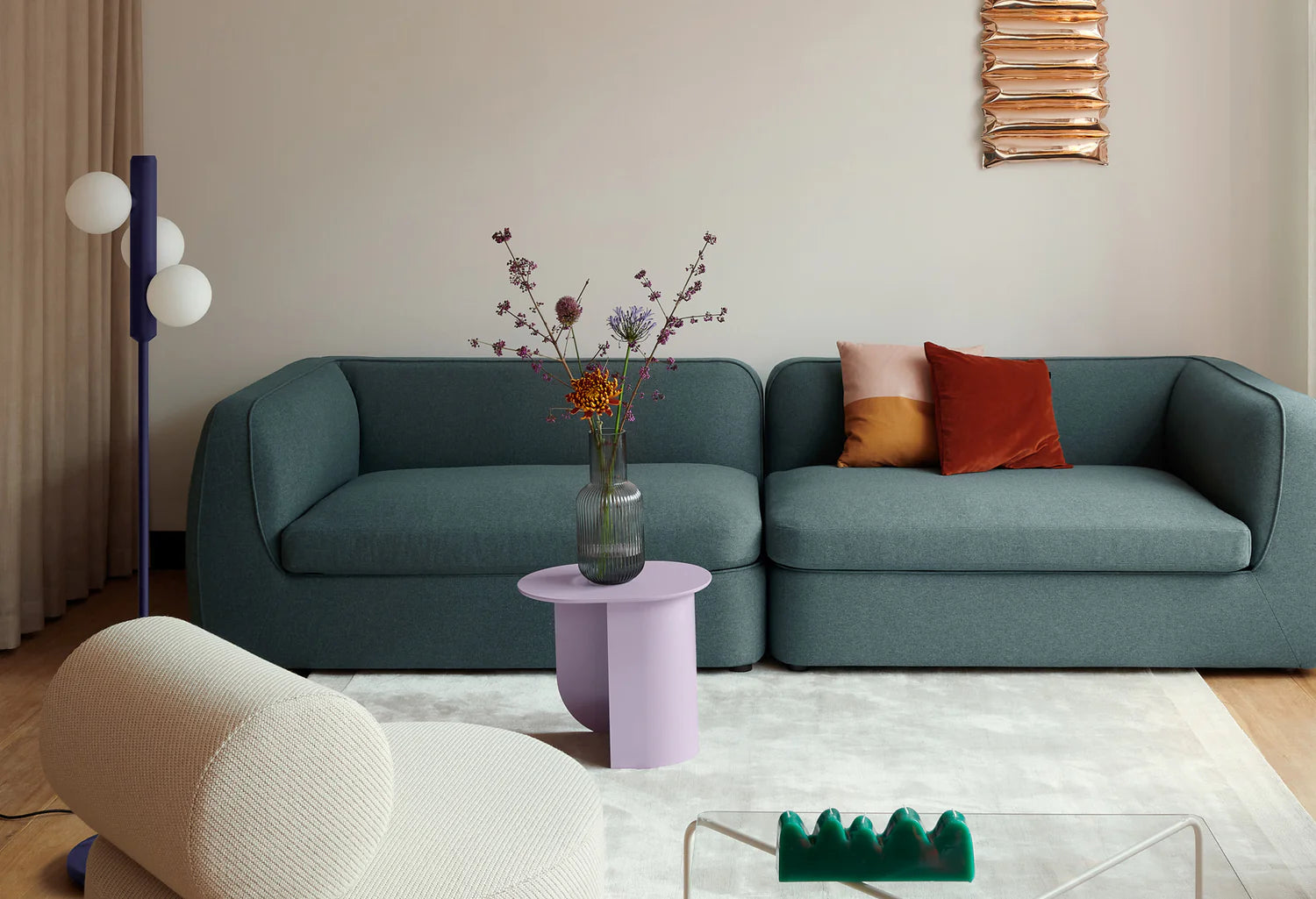 Váza OTIS ryhované sklo