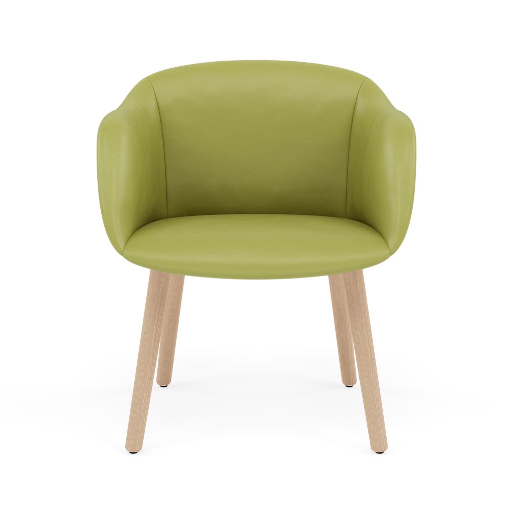 FIBER SOFT Chair customized with wooden base