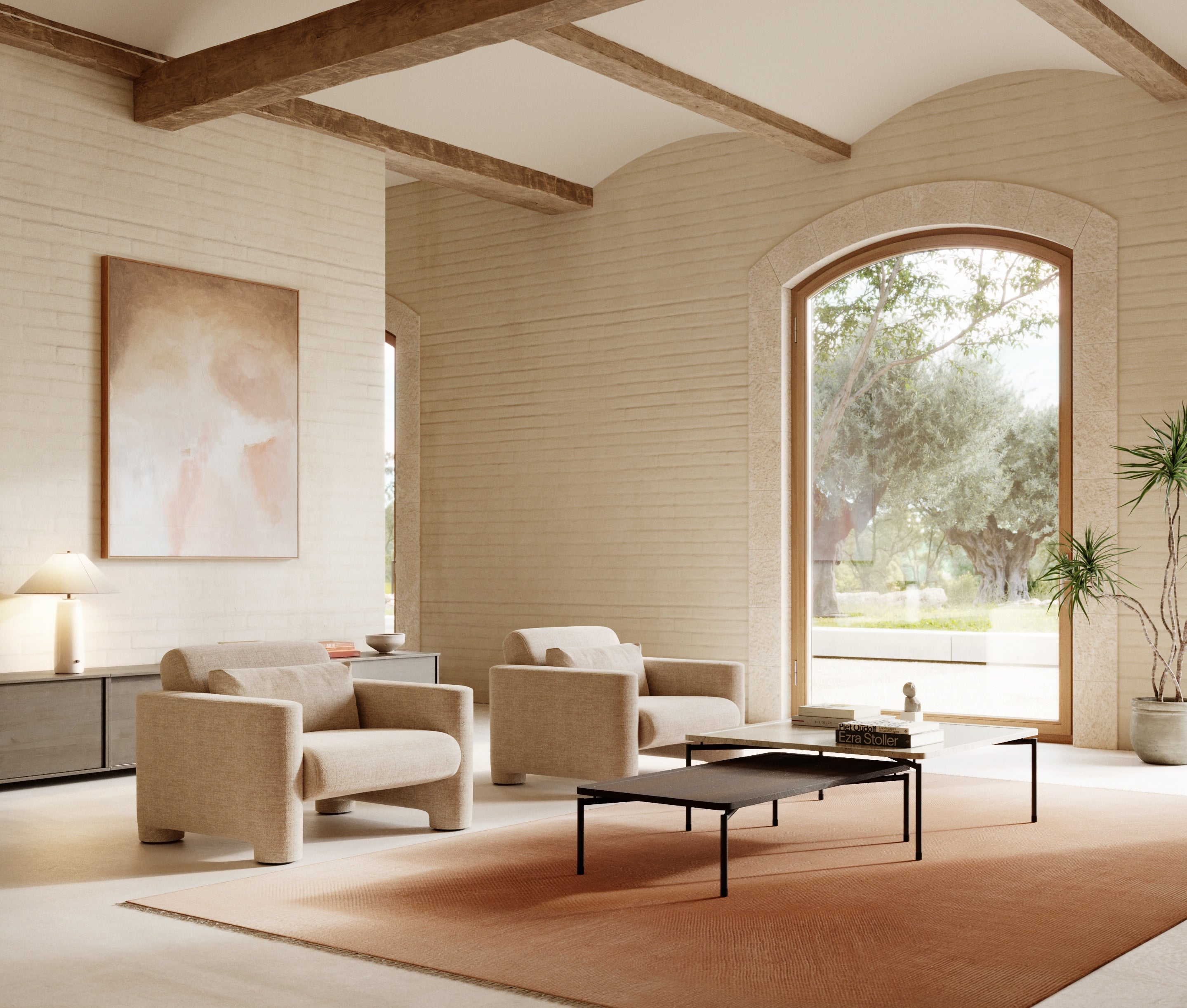 BATON beige table lamp