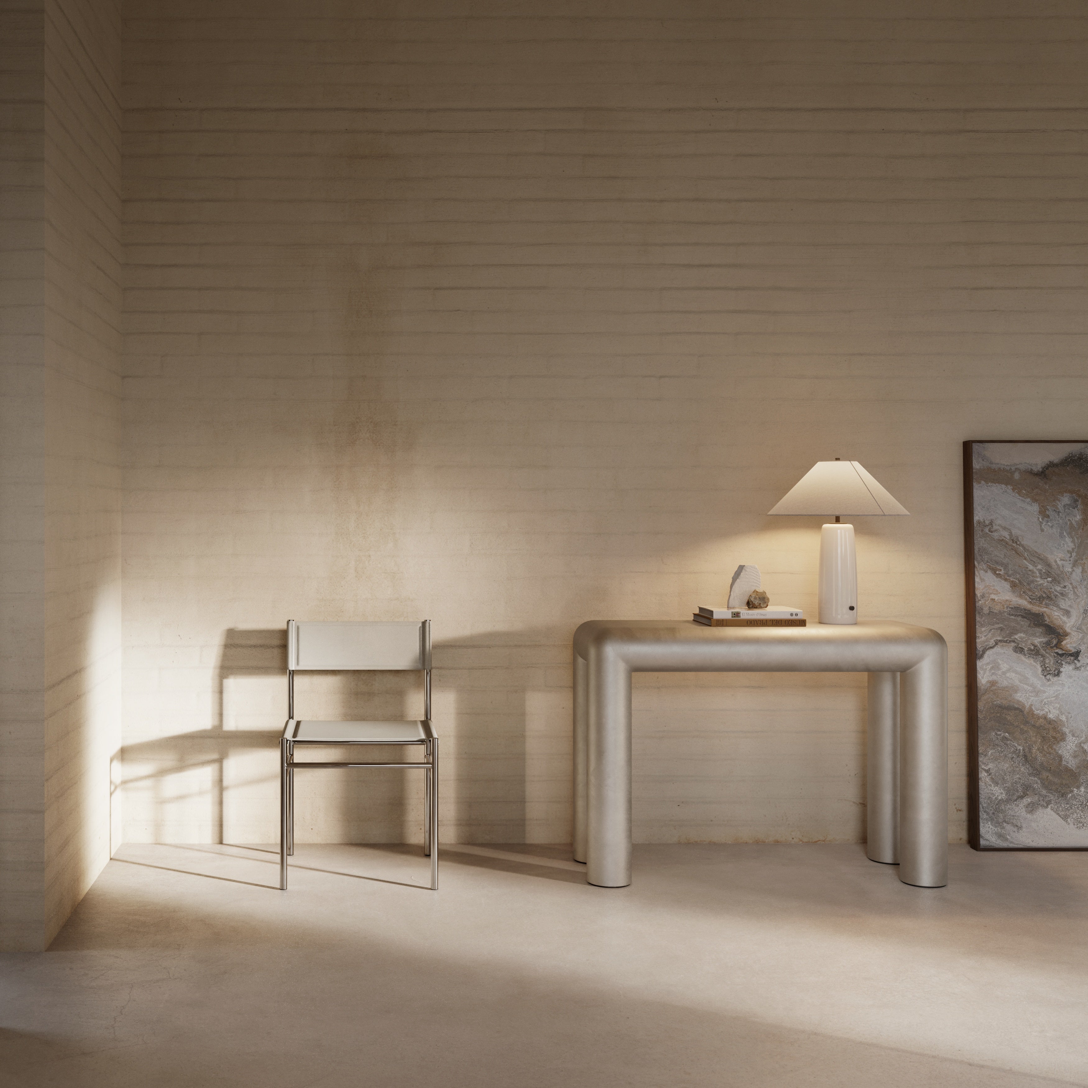 BATON beige table lamp