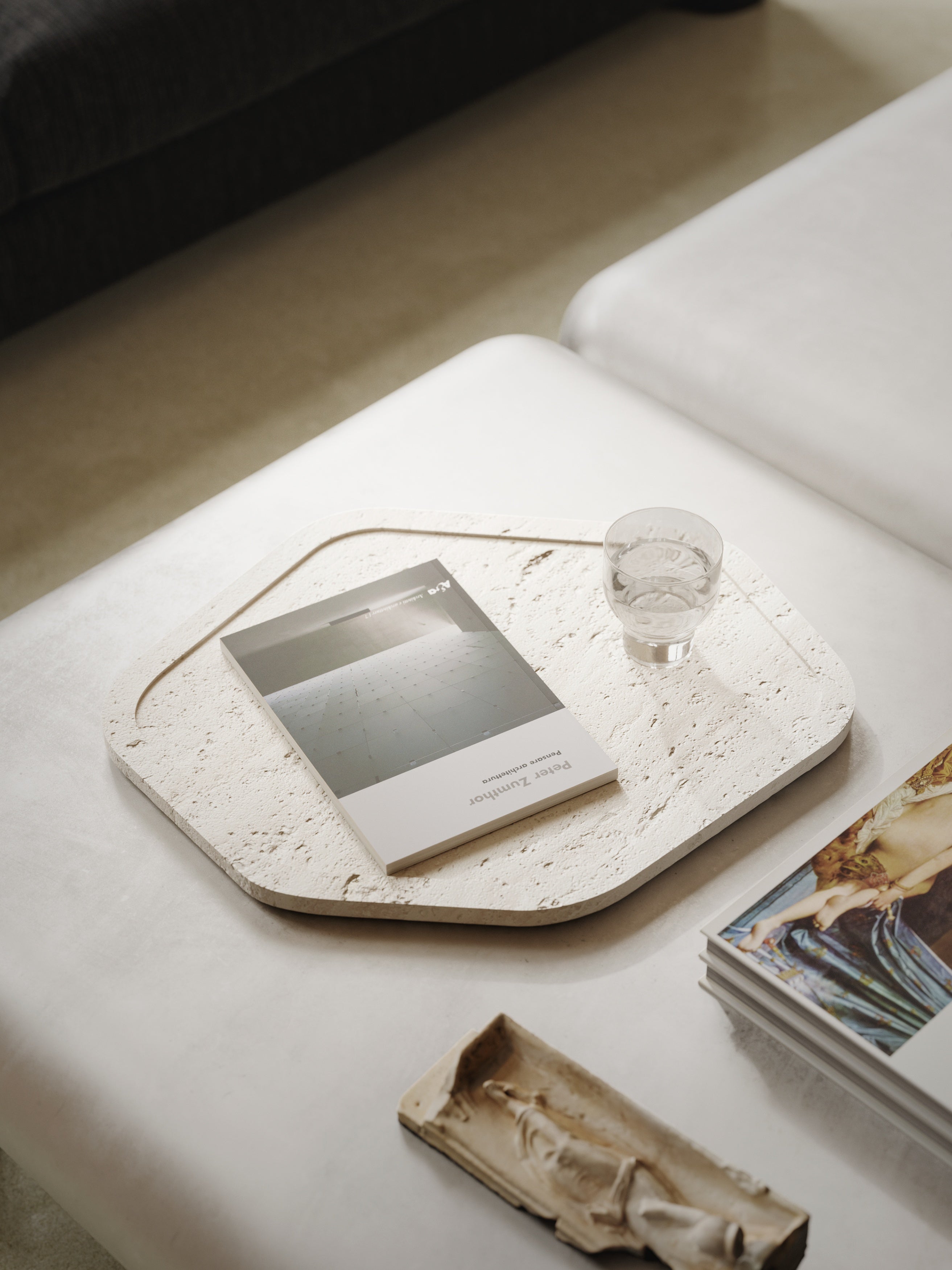 Rectangular coffee table CUBIO aluminum