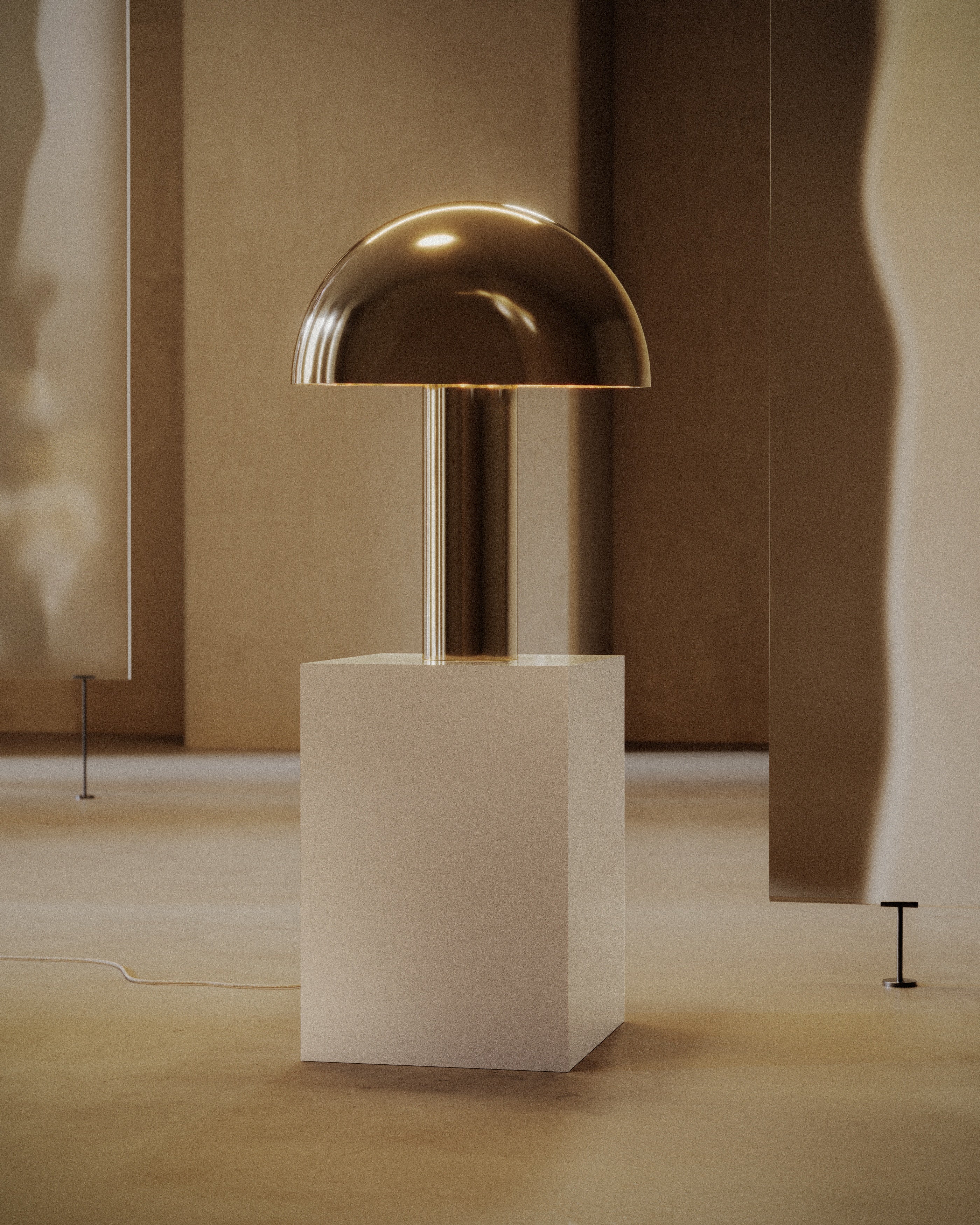 Stolná lampa AGLOW niklová