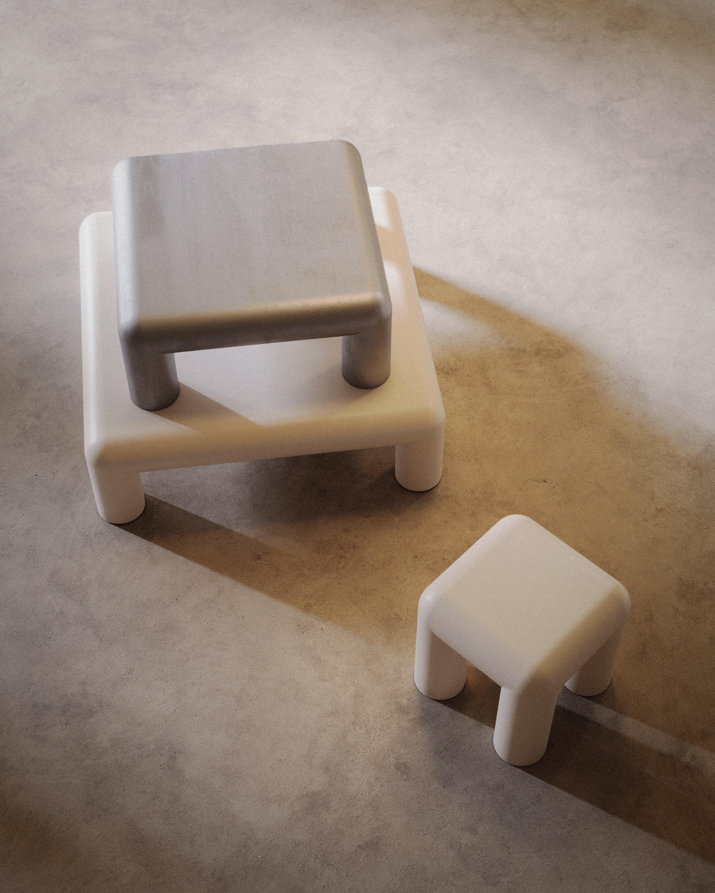 Kávový stolík CUBIO hliník