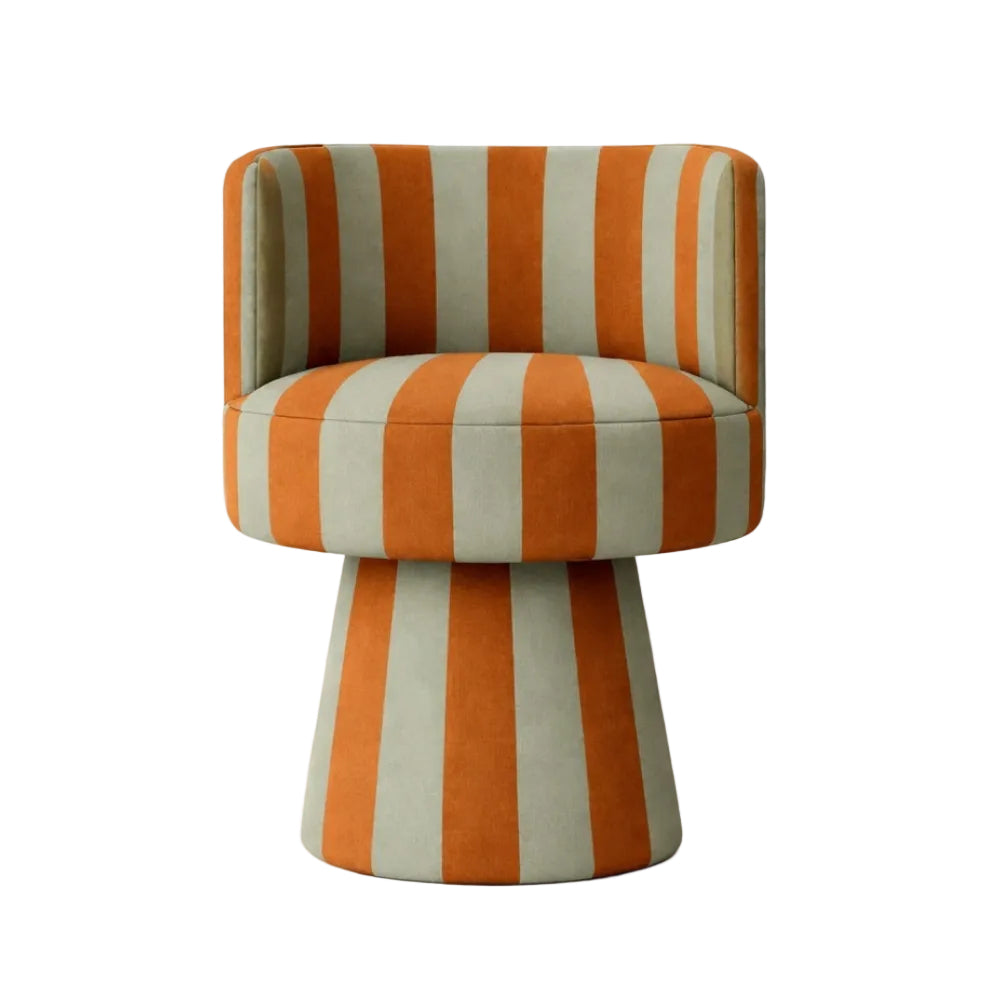 Fotel obrotový LINEA SOFT oranžový so šedobéžovým.