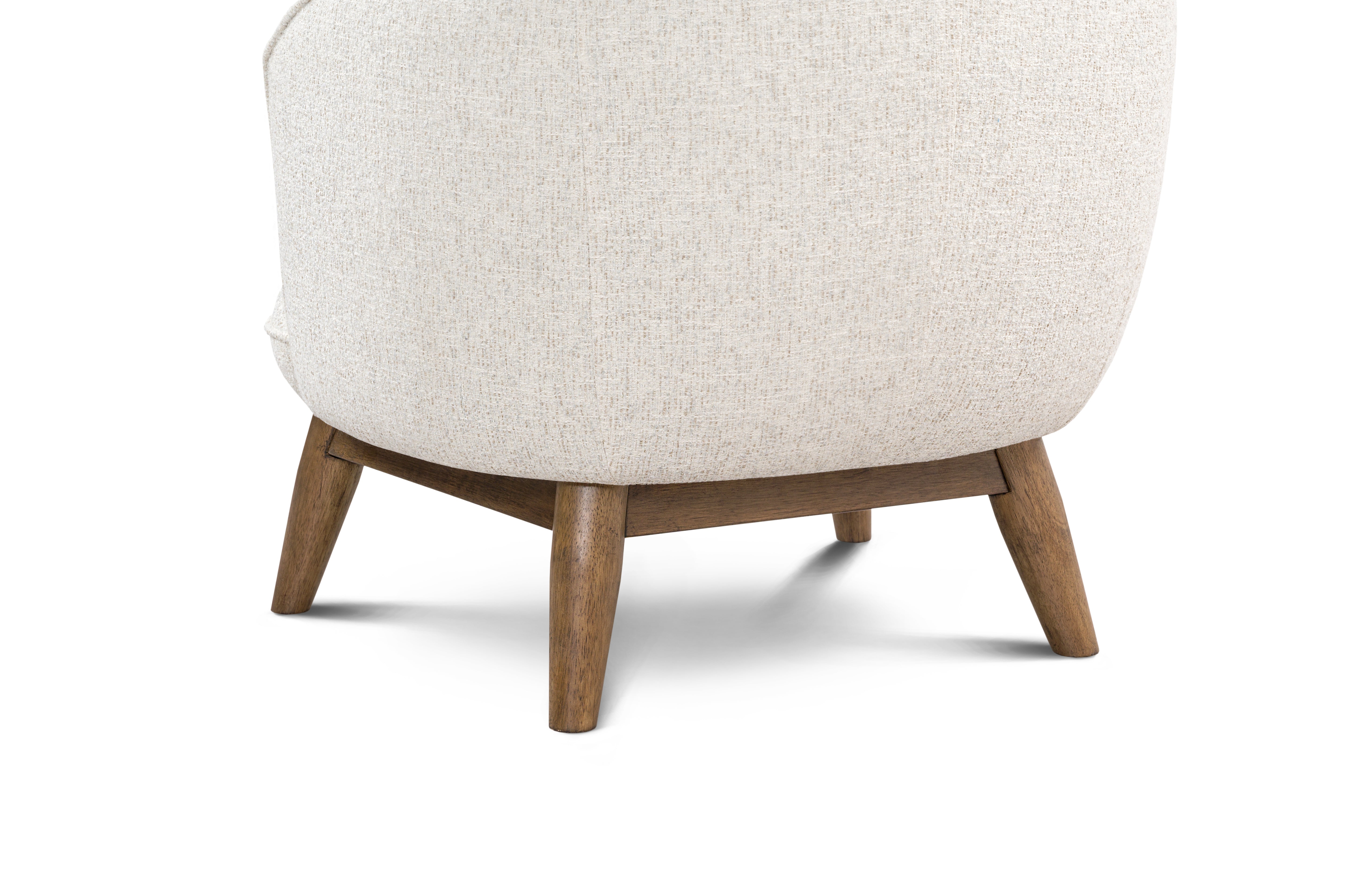 Čalúnené kreslo BENTON s drevenou základňou