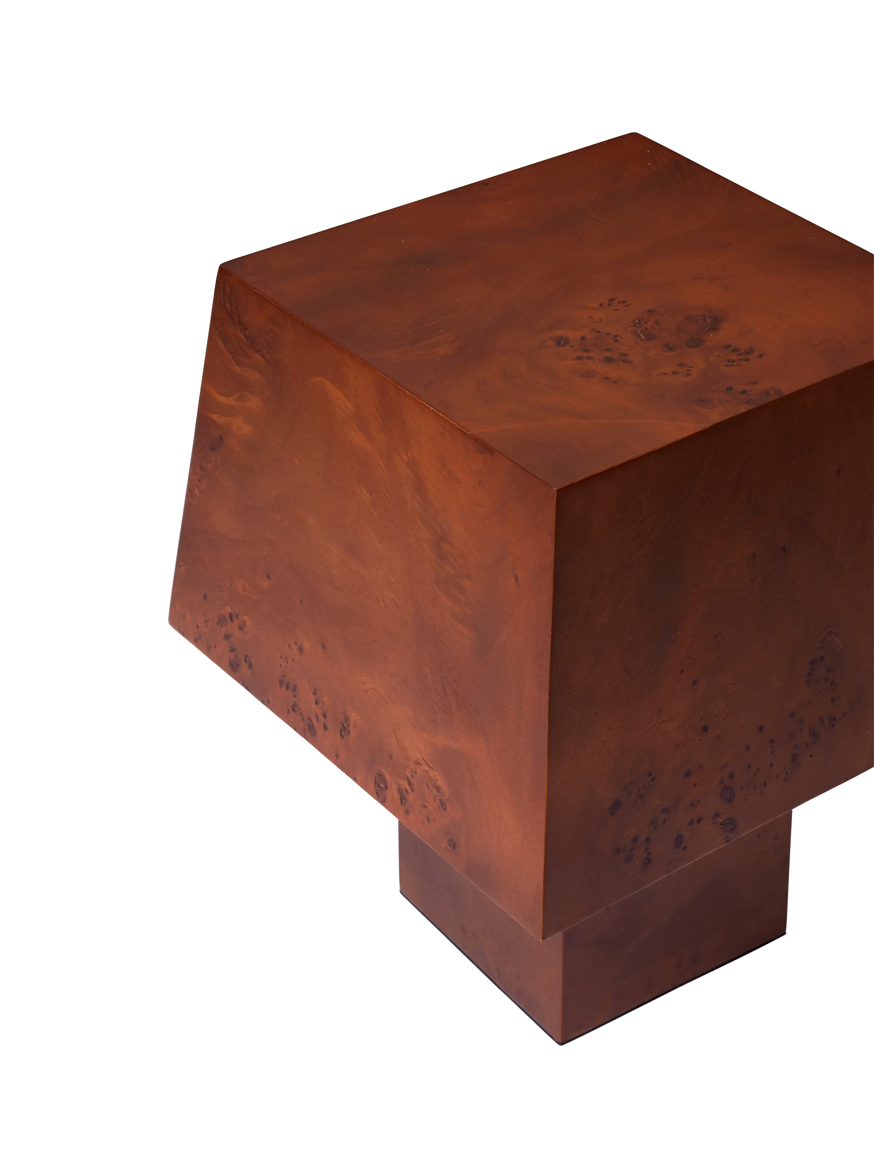 Stolná lampa BURL tmavohnedá dyha
