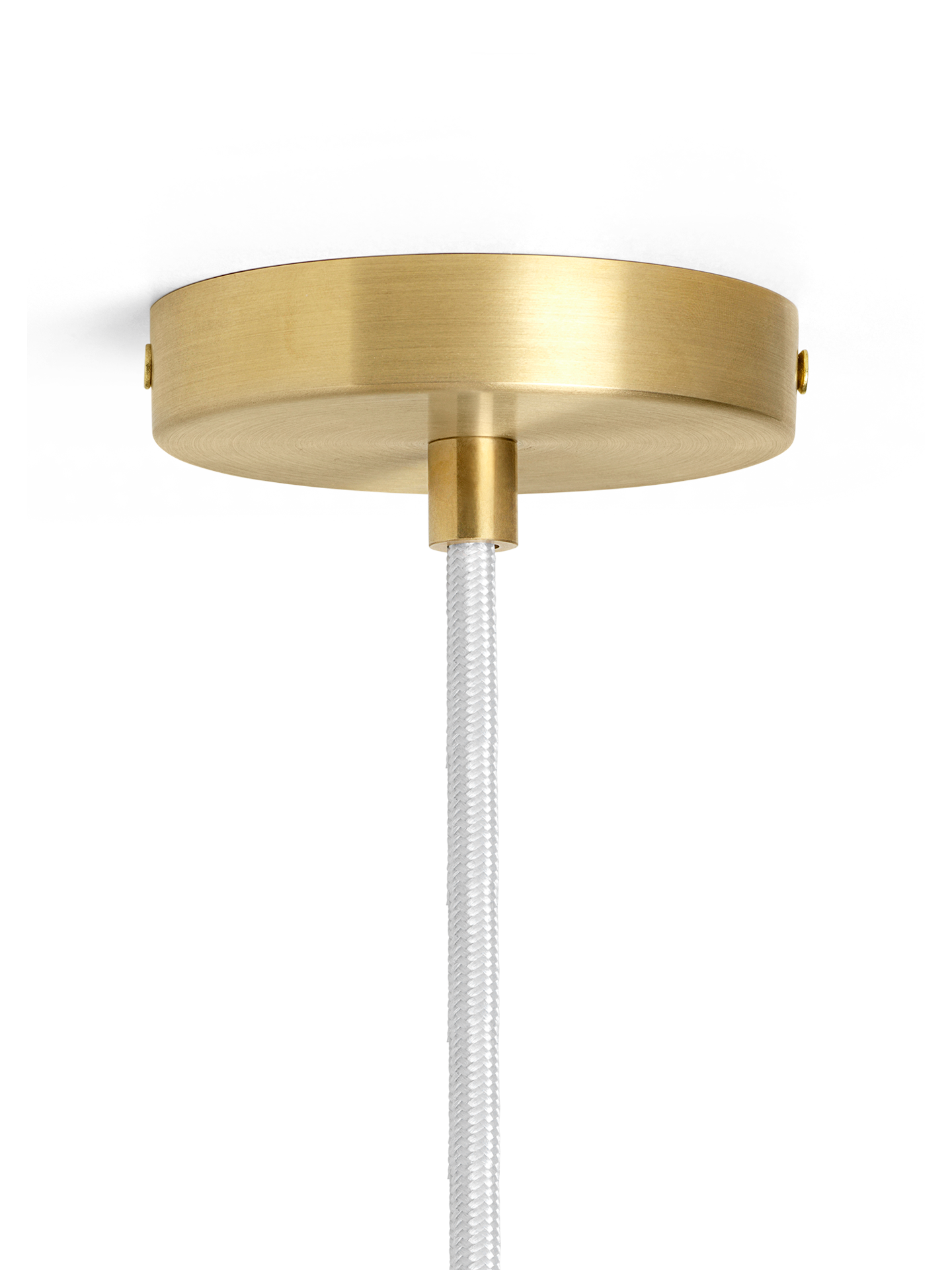 Závesná lampa VUELTA biela s mosadzným povrchom