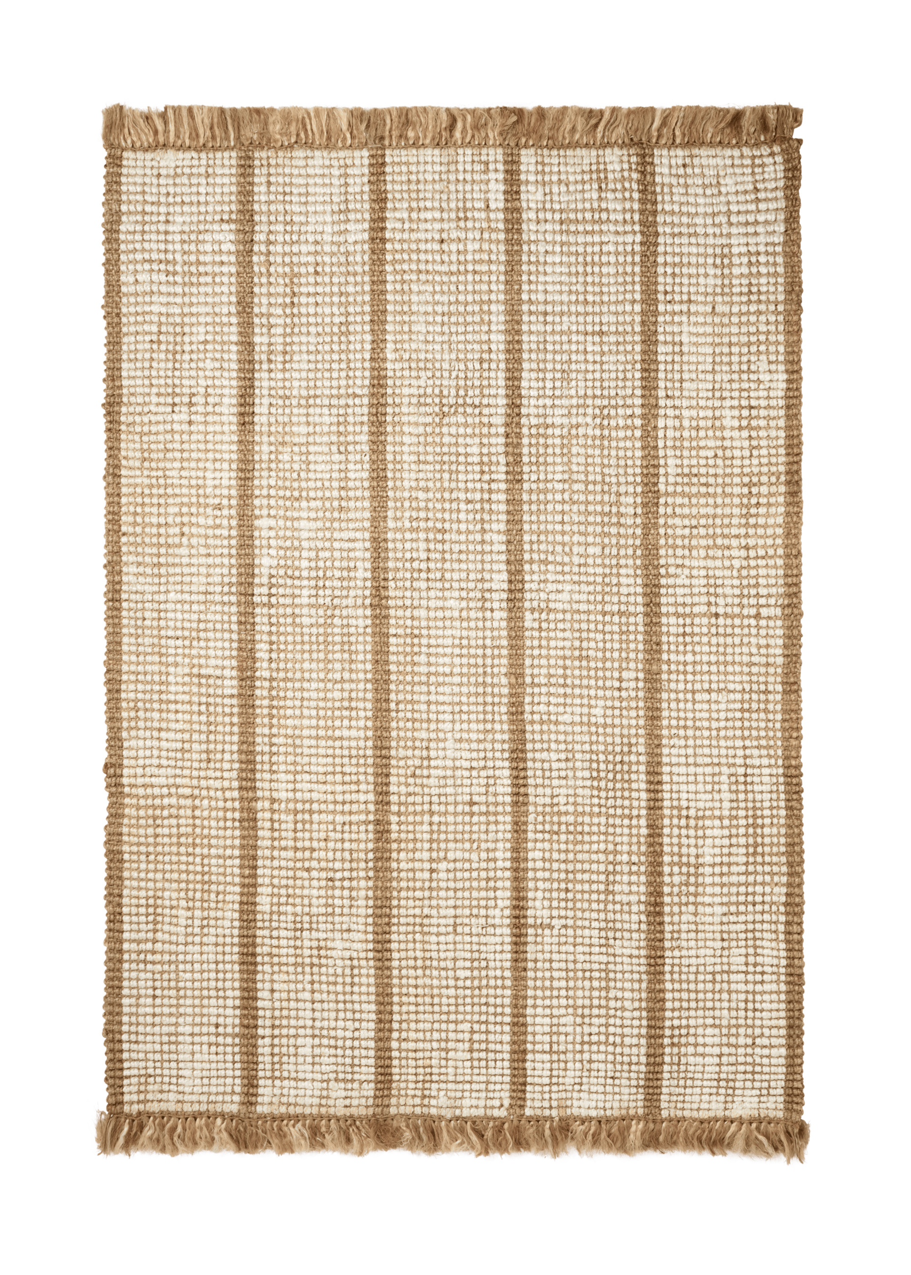 ATHENS STRIPES cream rug with jute