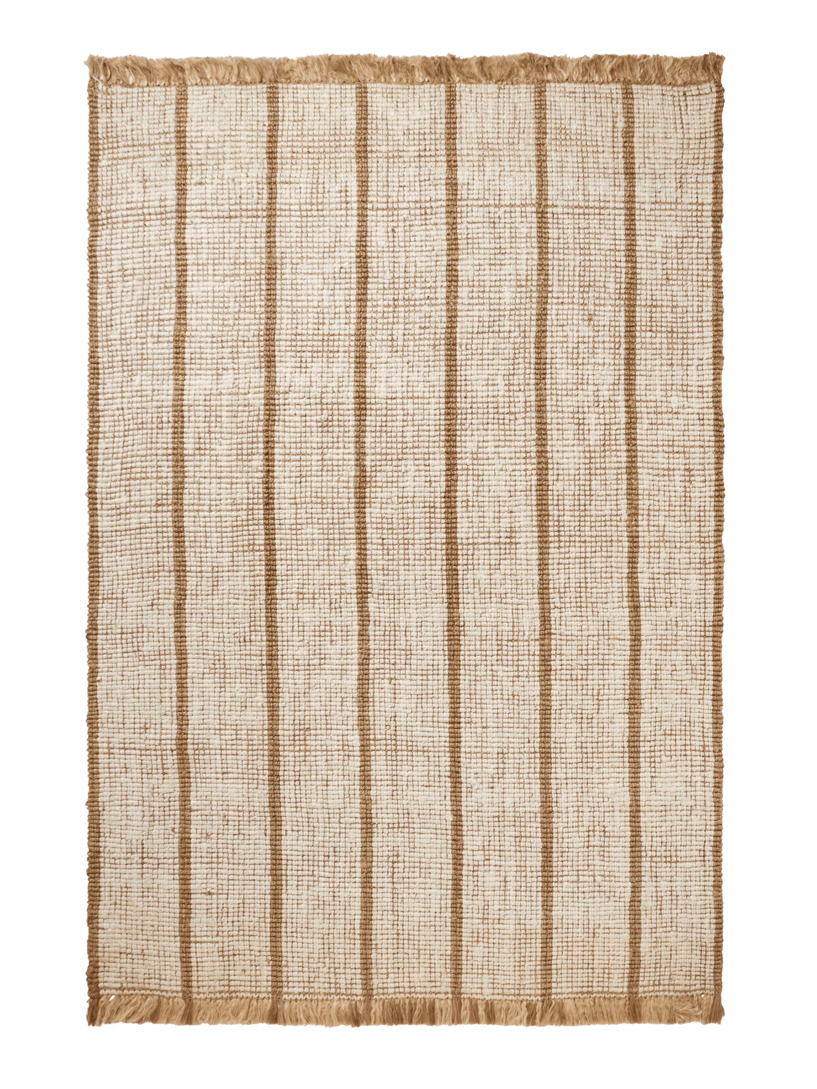 ATHENS STRIPES cream rug with jute