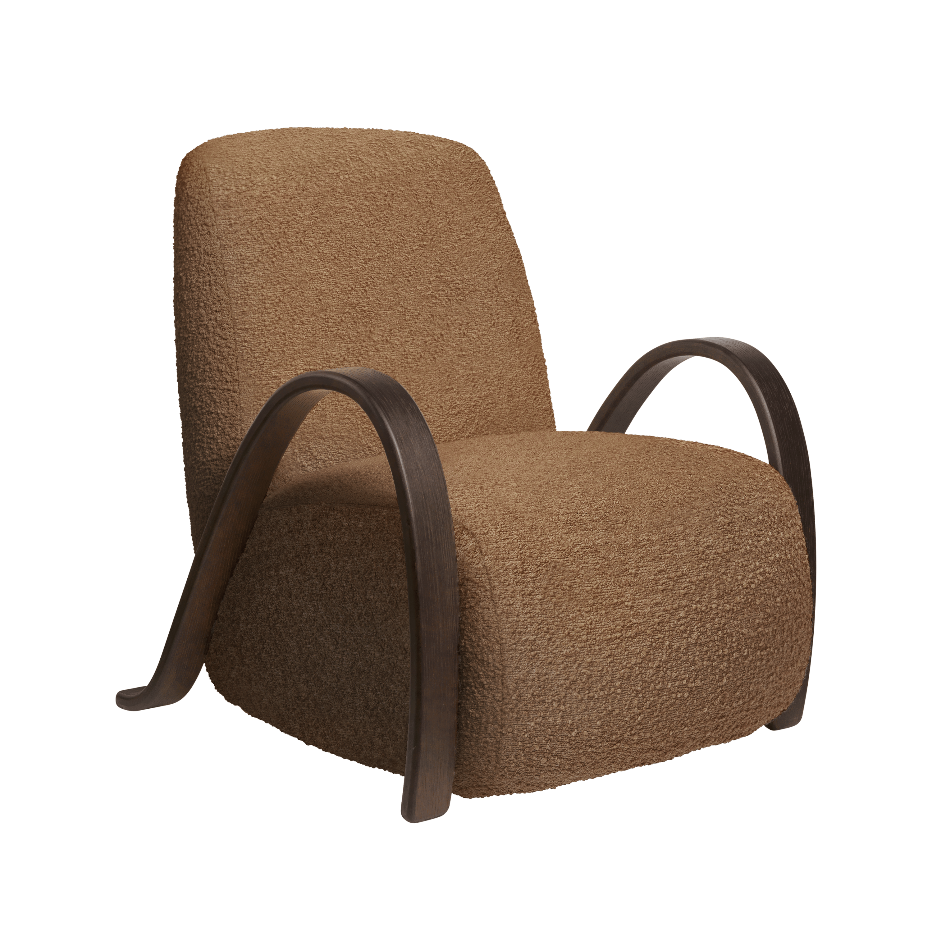 Fotel BUUR LOUNGE hnedý boucle
