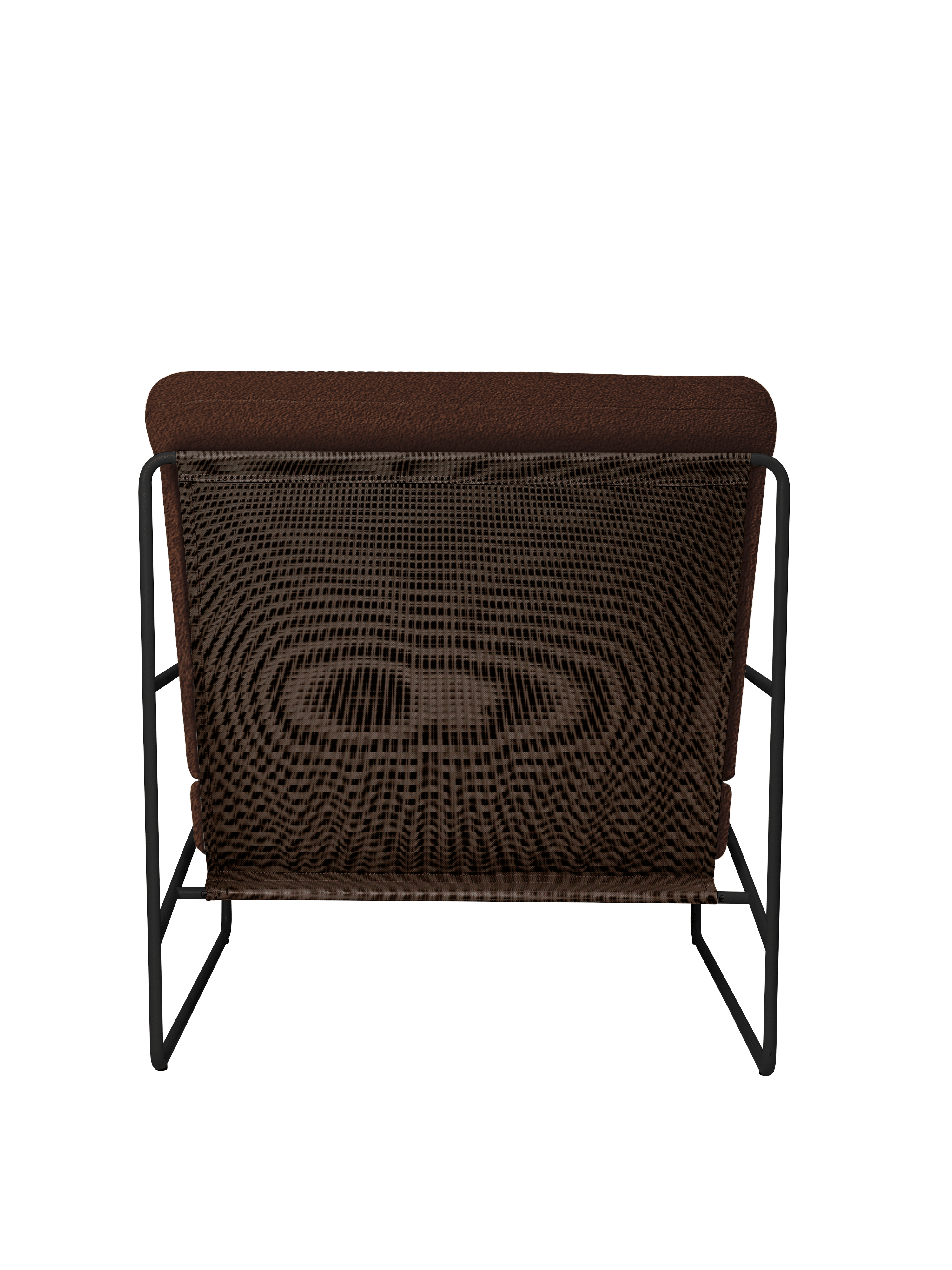 Záhradné kreslo DESERT hnedé boucle s čiernym podstavcom