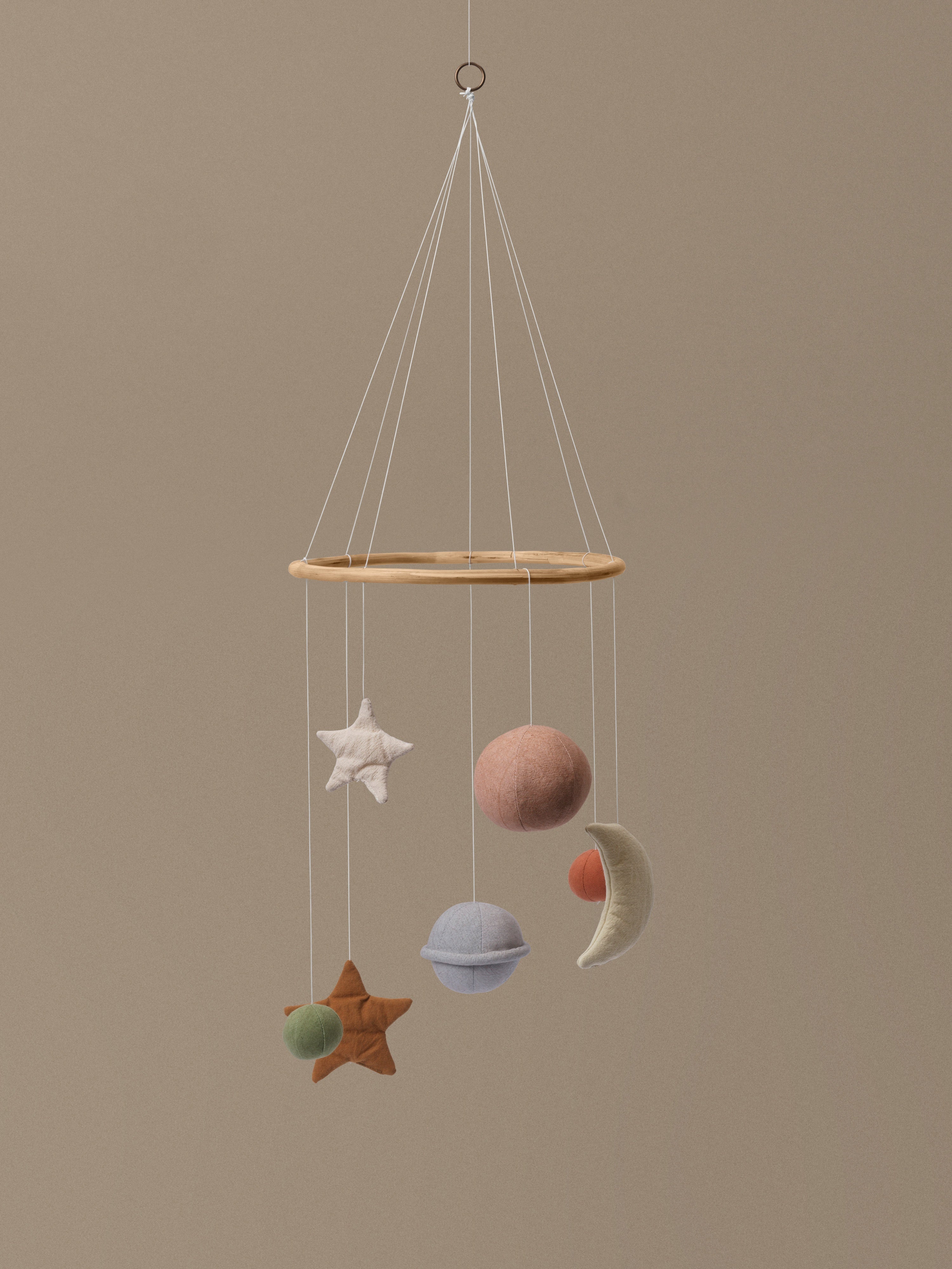 SKYE Green Crib Mobile with Brick and Gray