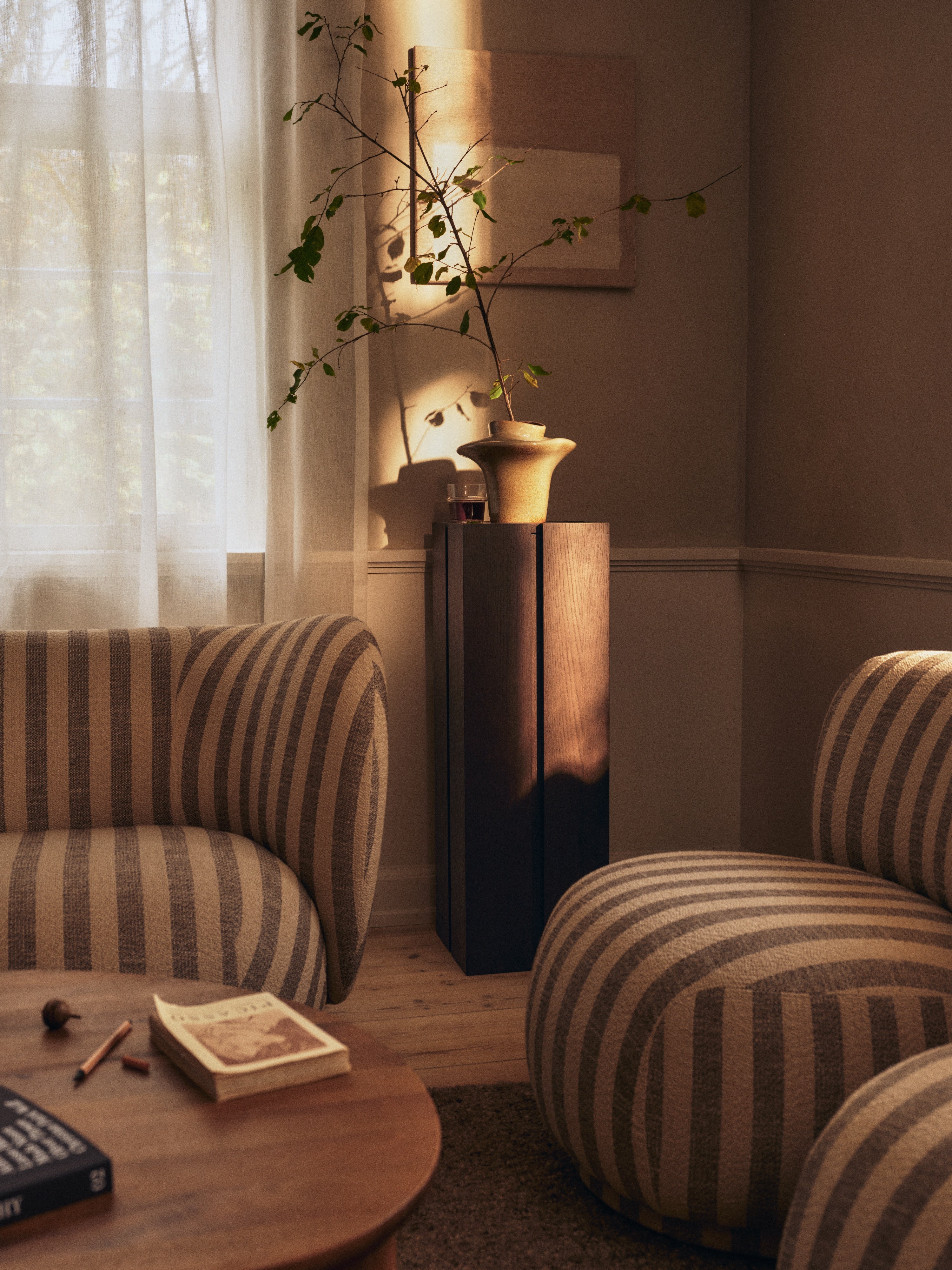 3-Seater Sofa RICO Louisiana Chocolate with Sand