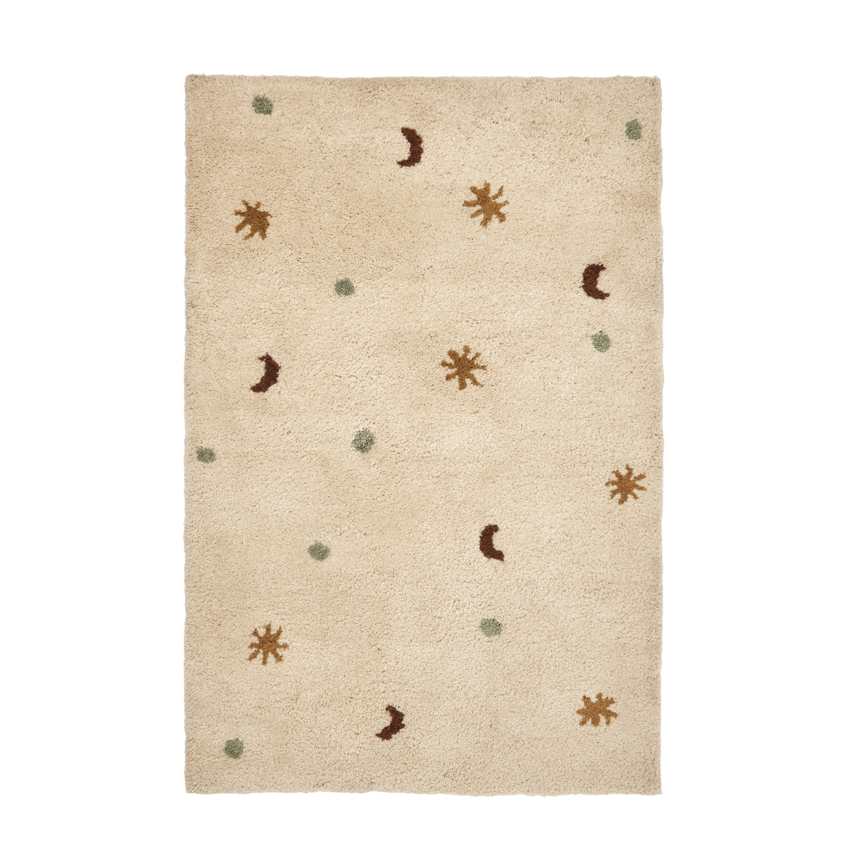 Detský koberec SKYE béžový s tehlovou a zelenou