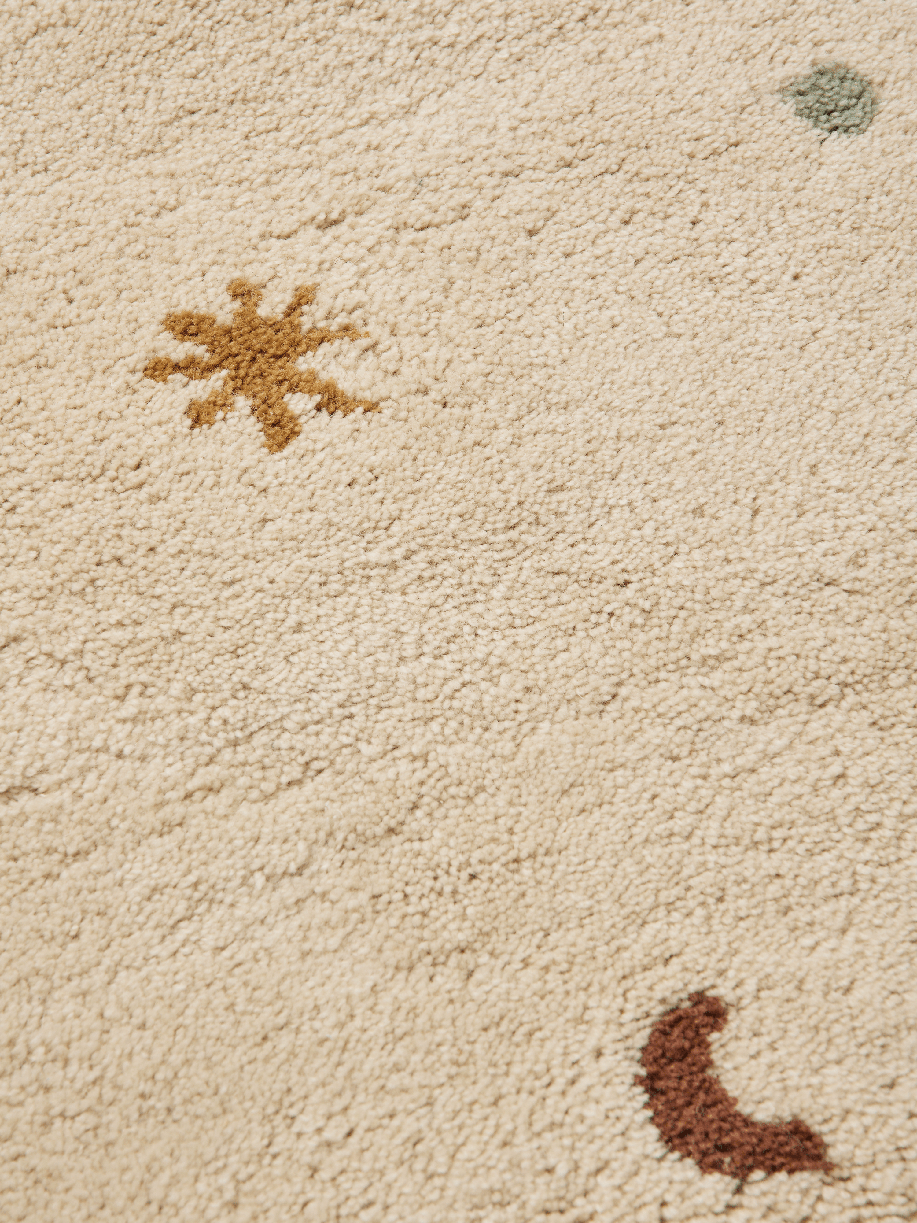 Detský koberec SKYE béžový s tehlovou a zelenou