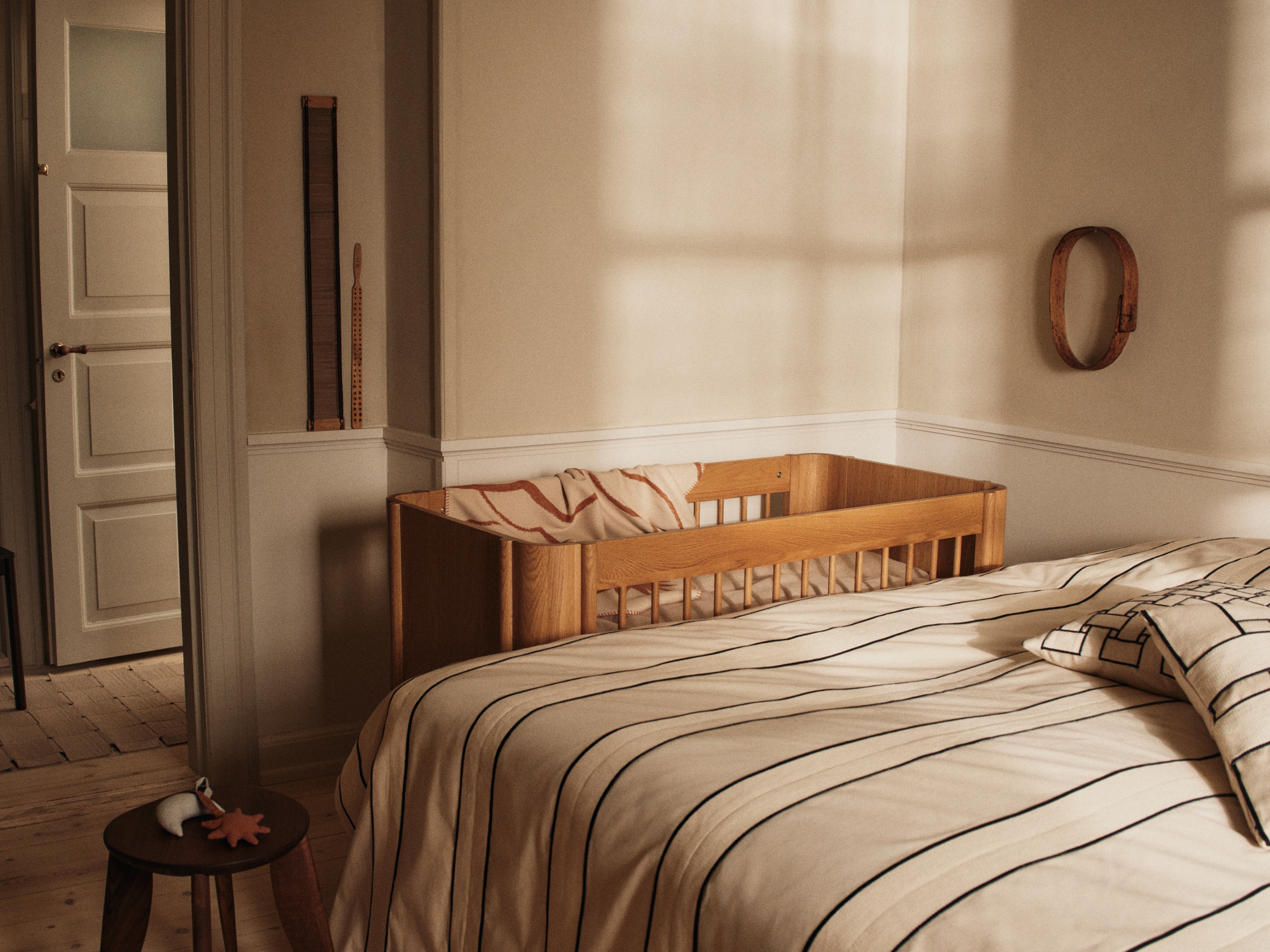 TWILL Duvet Cover Beige with Black