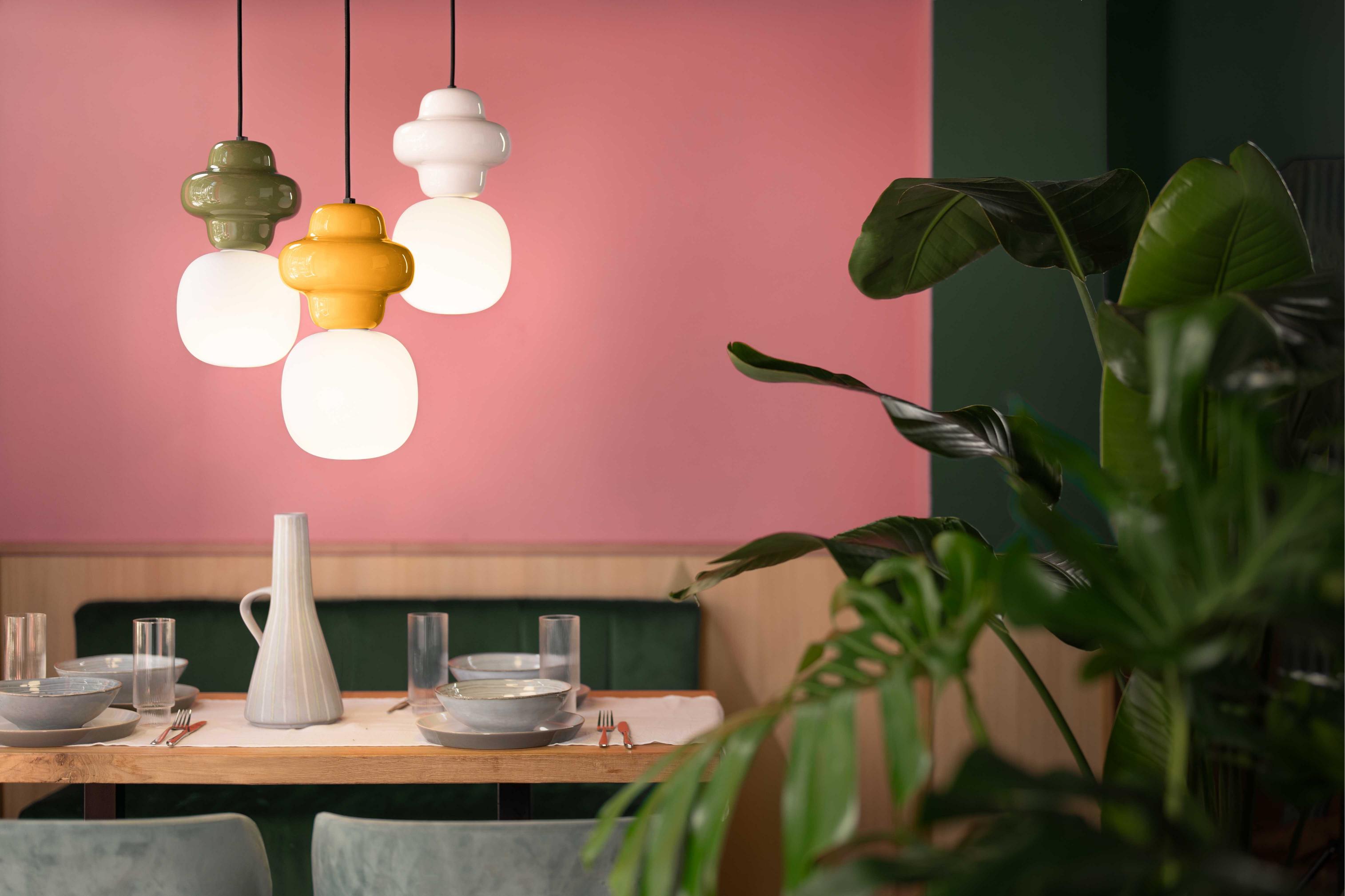 COPACABANA ceramic pendant lamp in sage