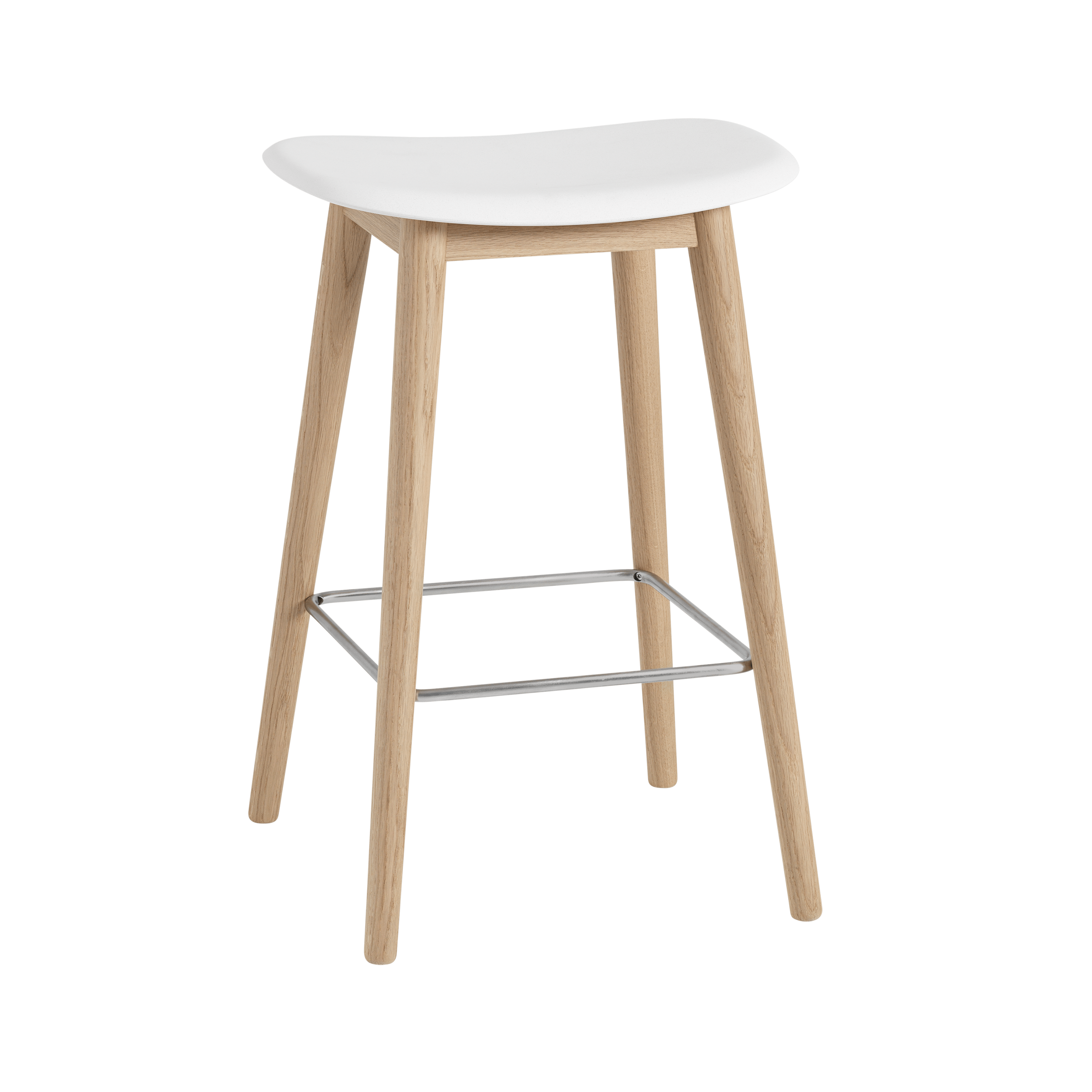 Customized FIBER Stool with Wooden Base
