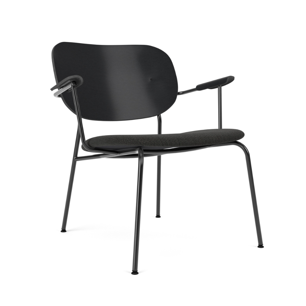 Graphite Armchair with Black Oak Backrest