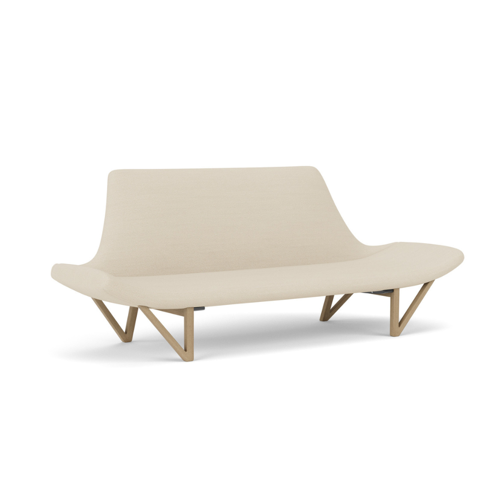 PAGODE cream sofa with oak base