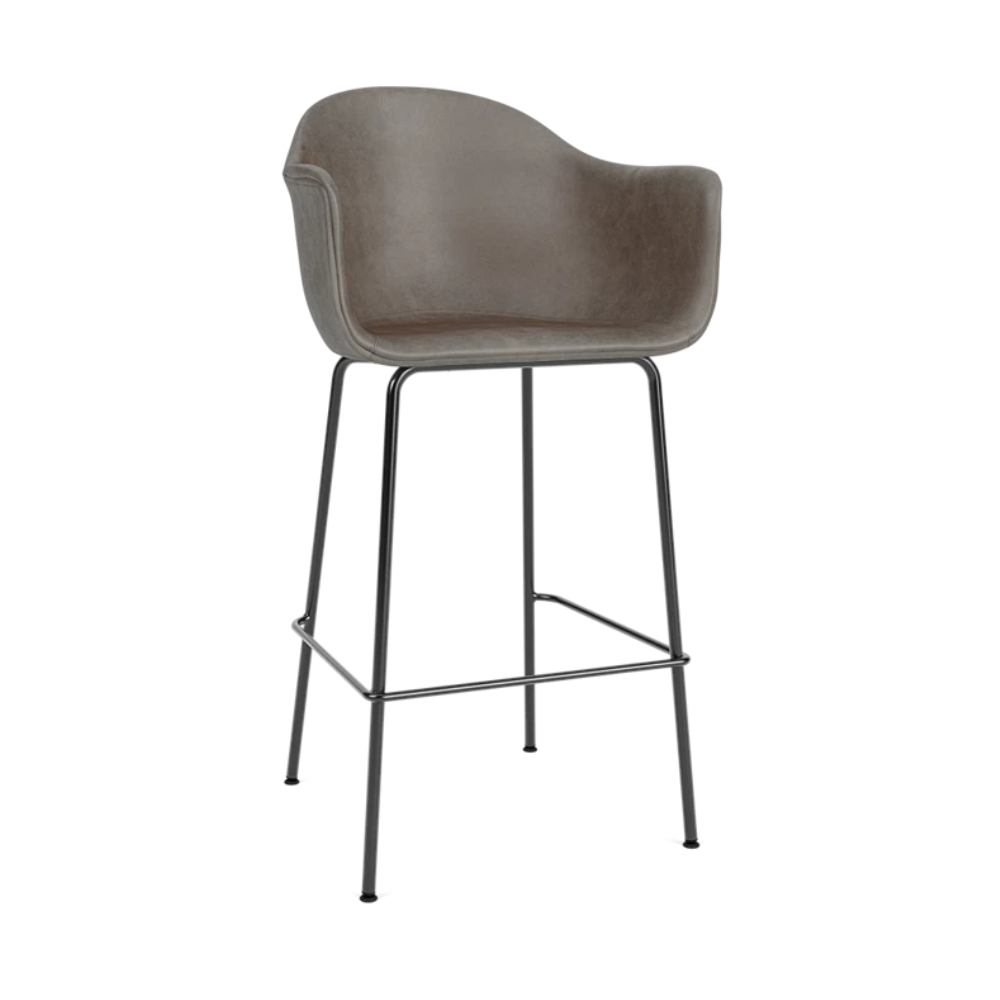 Hoker s opierkami HARBOUR šedá koža