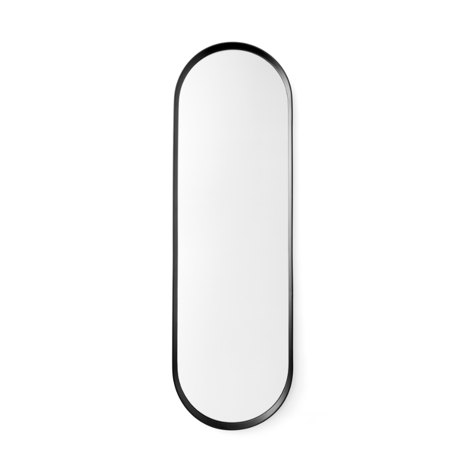 NORM black oval wall mirror
