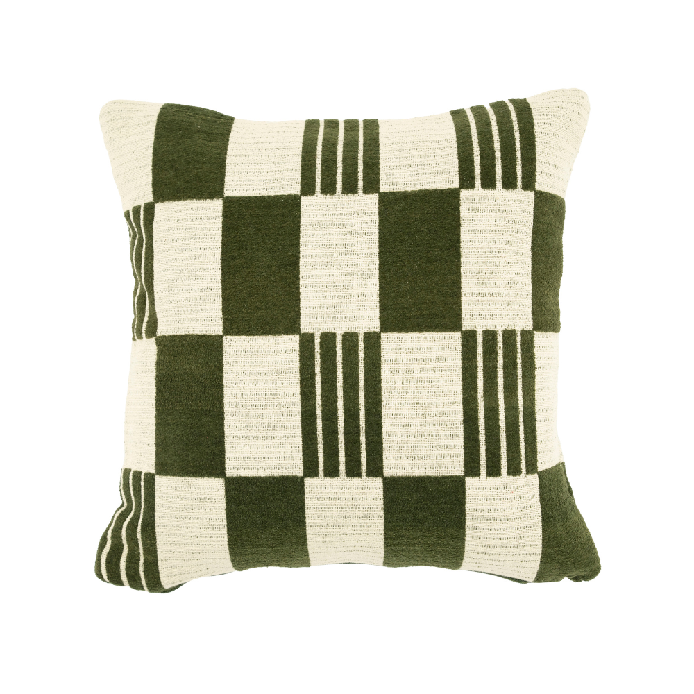 Vankúš TWIST zelený s béžovým