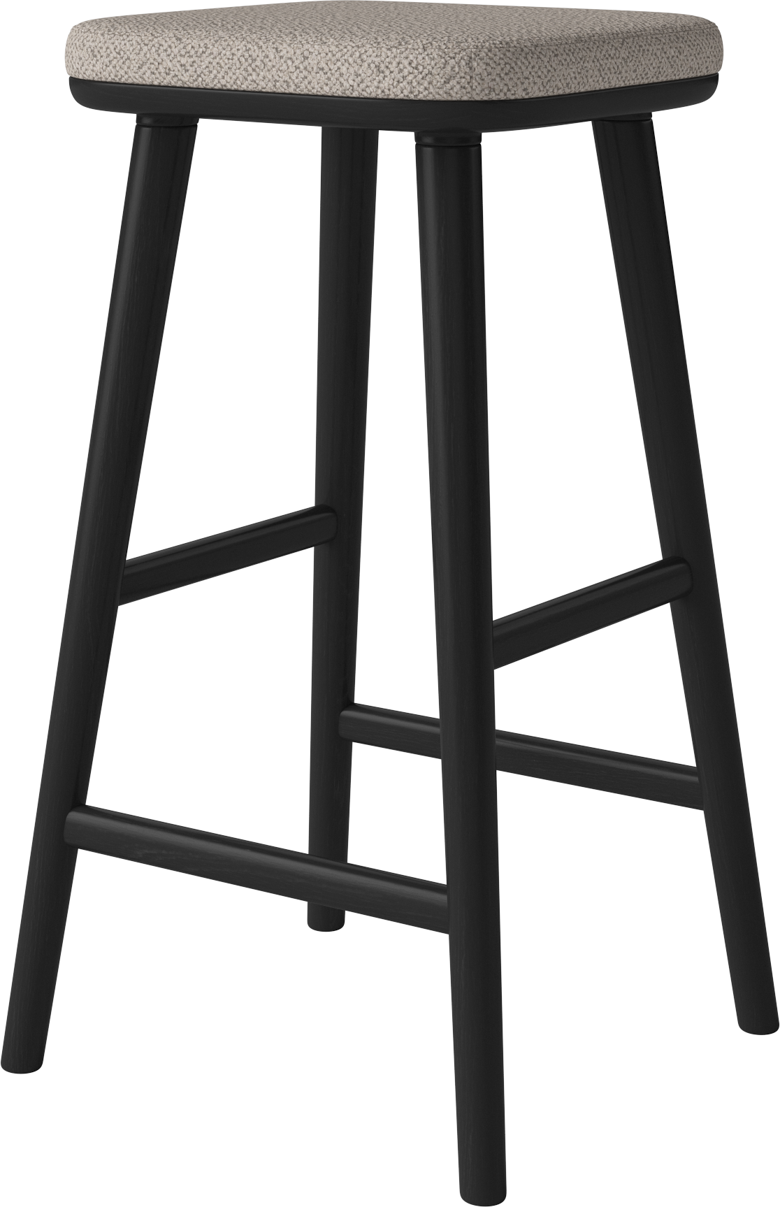 Hoker čalúnený FLOR s podstavcom z čierneho dubového dreva