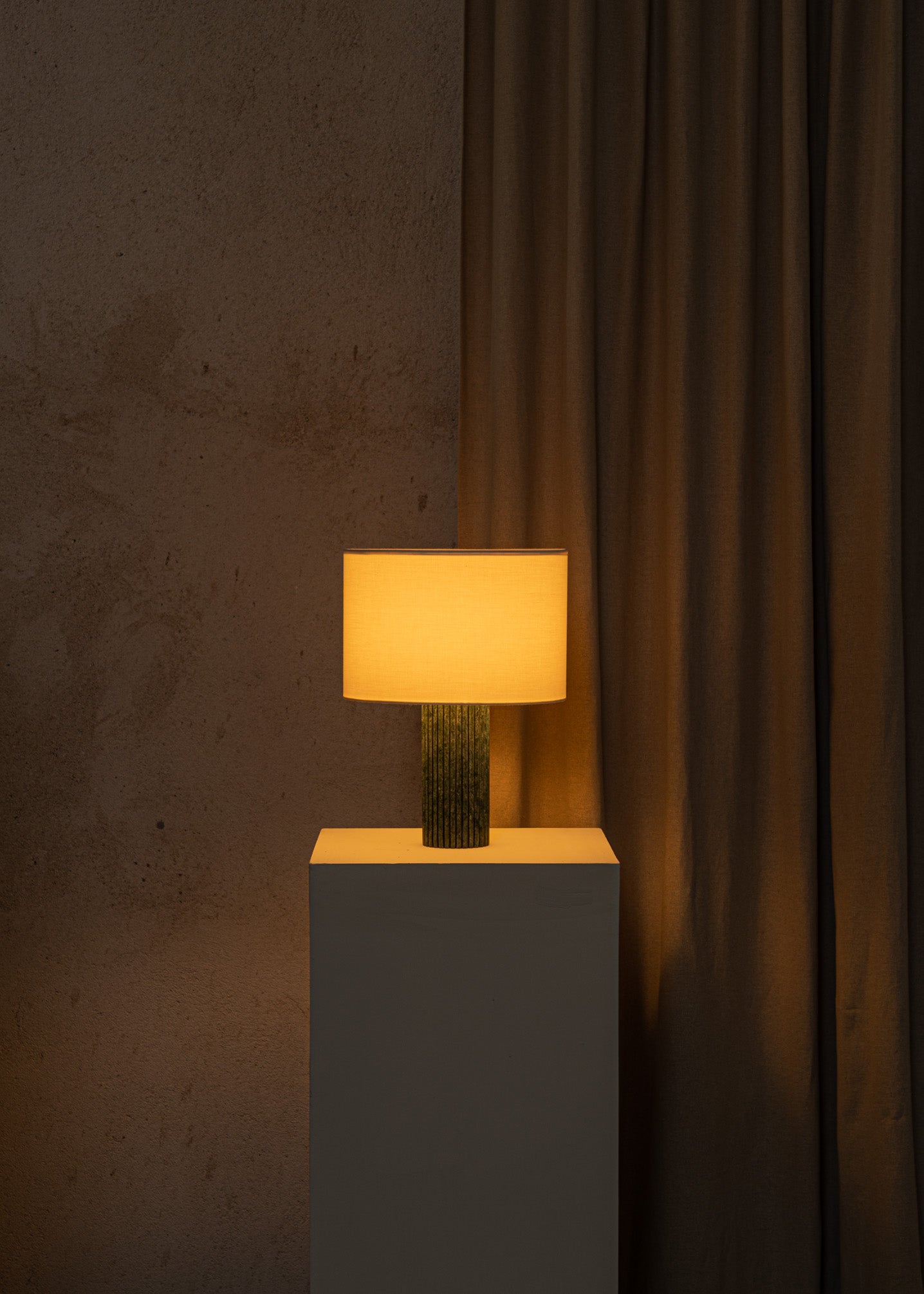 Table lamp FLUTITA green marble