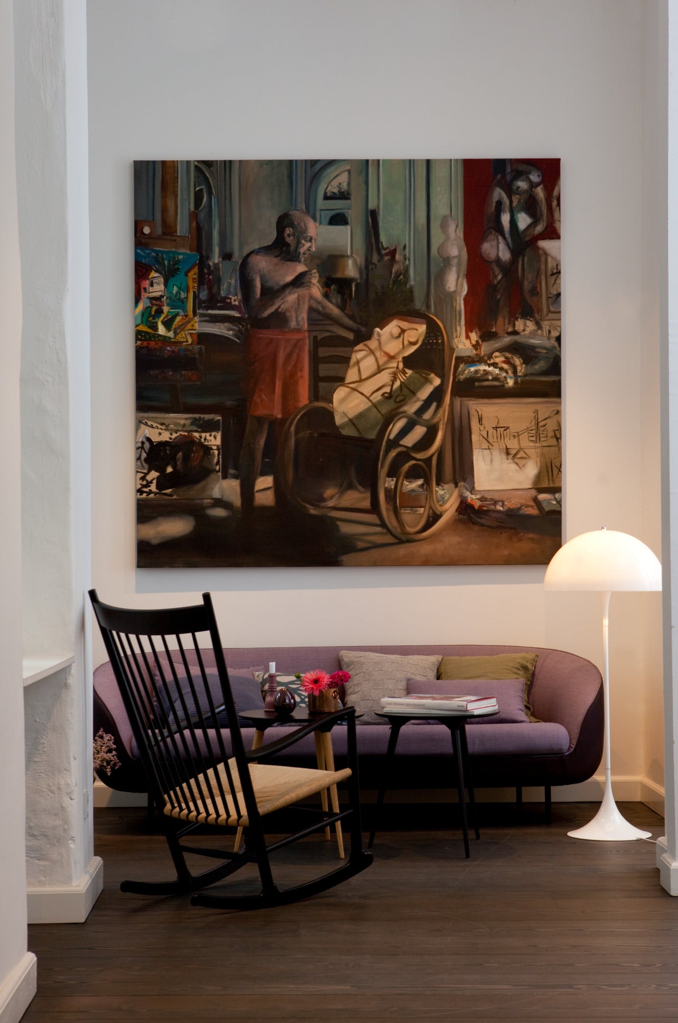 Stolná lampa PANTHELLA biela