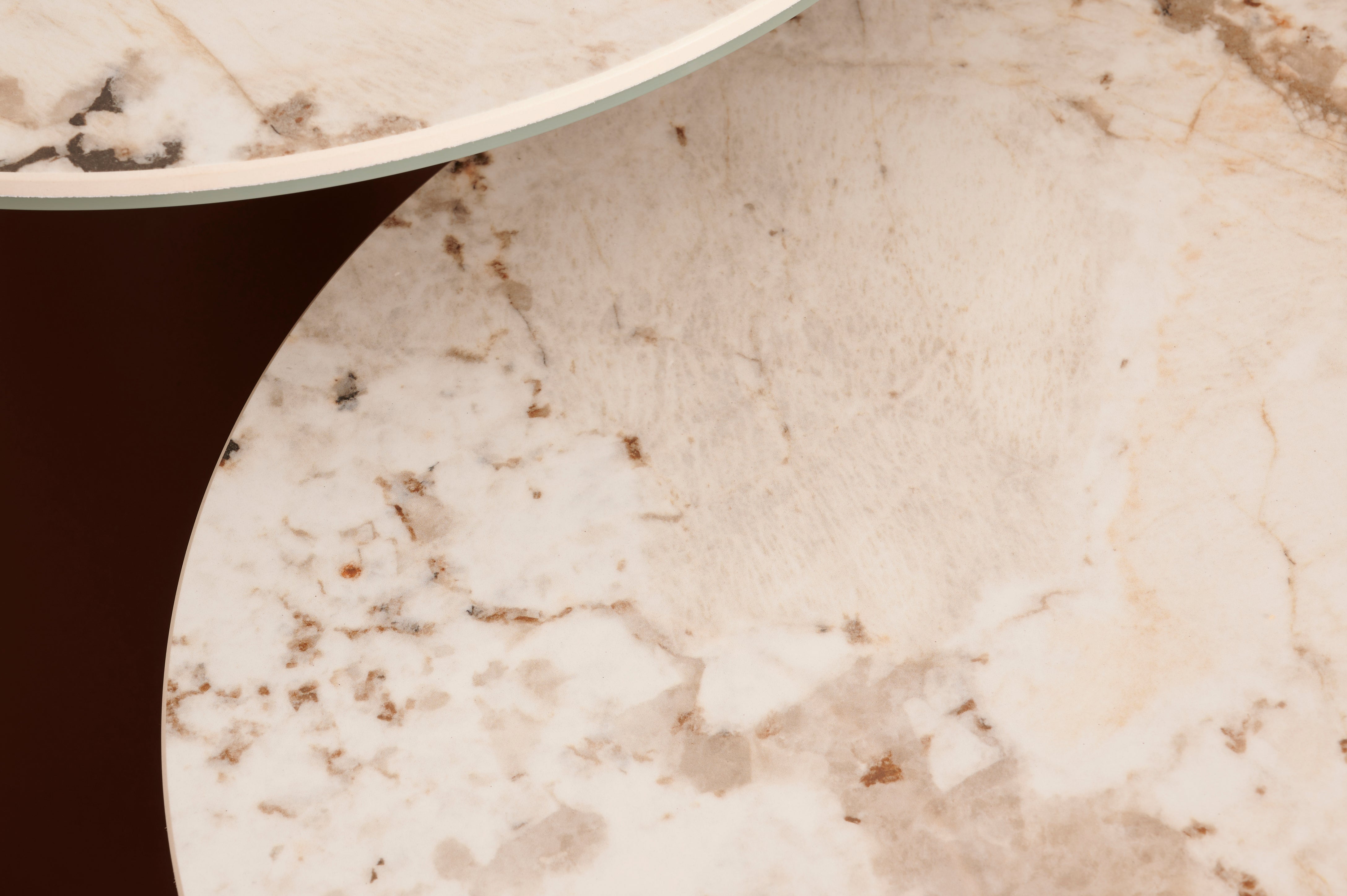 FUNGHI brown quartz sintered stone coffee table