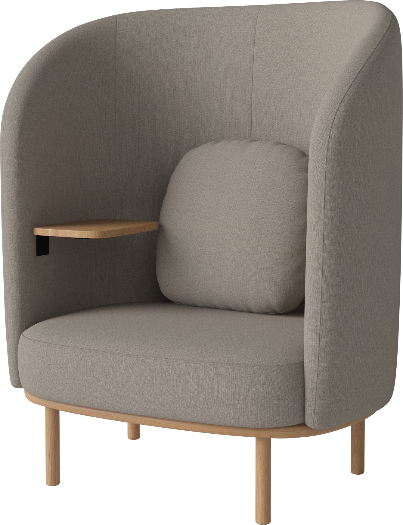 Fotel so stolíkom FUUGA NESTING, základňa z dubového dreva