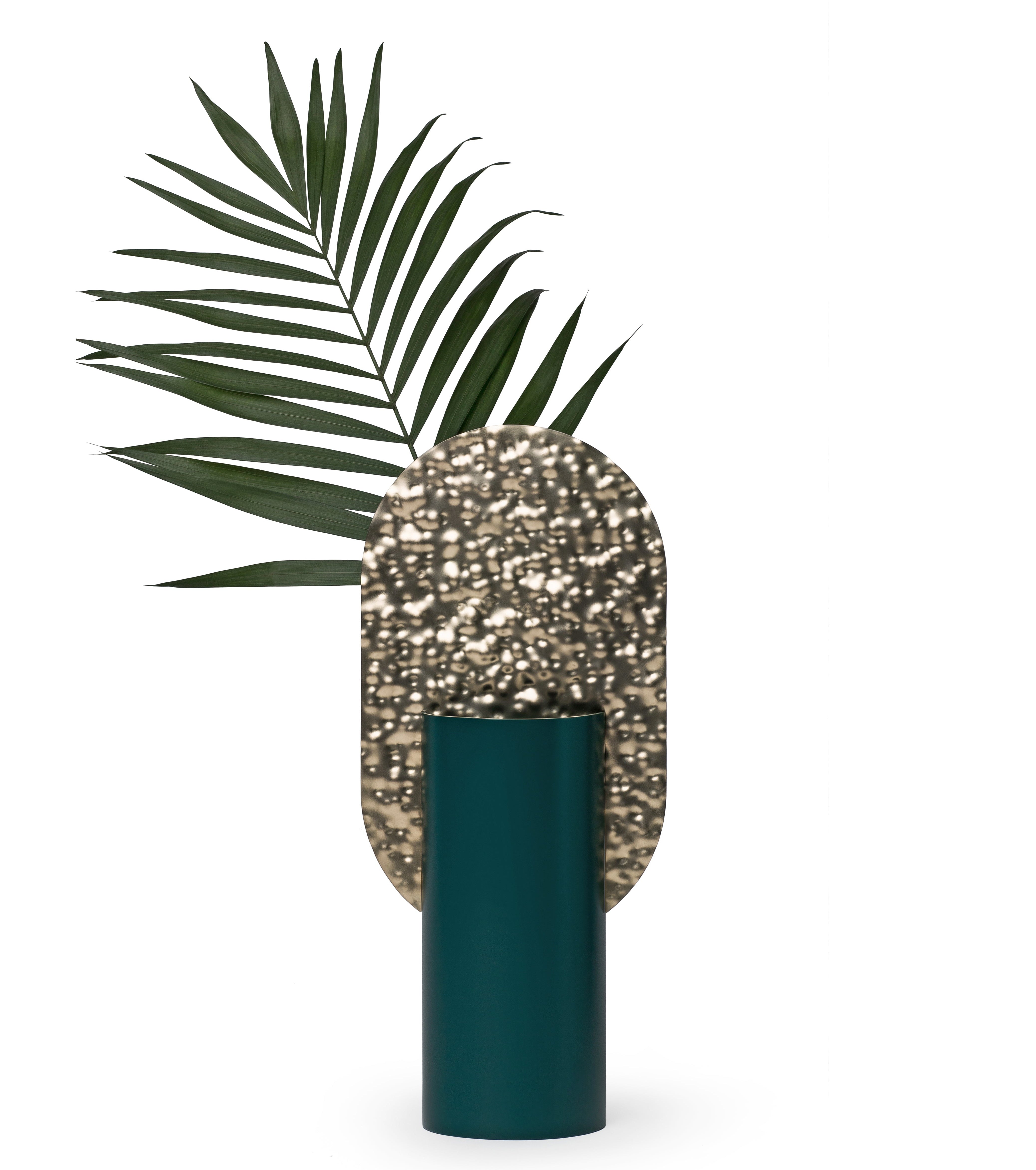 GENKE Vase - NUMBERED EDITION green with brass