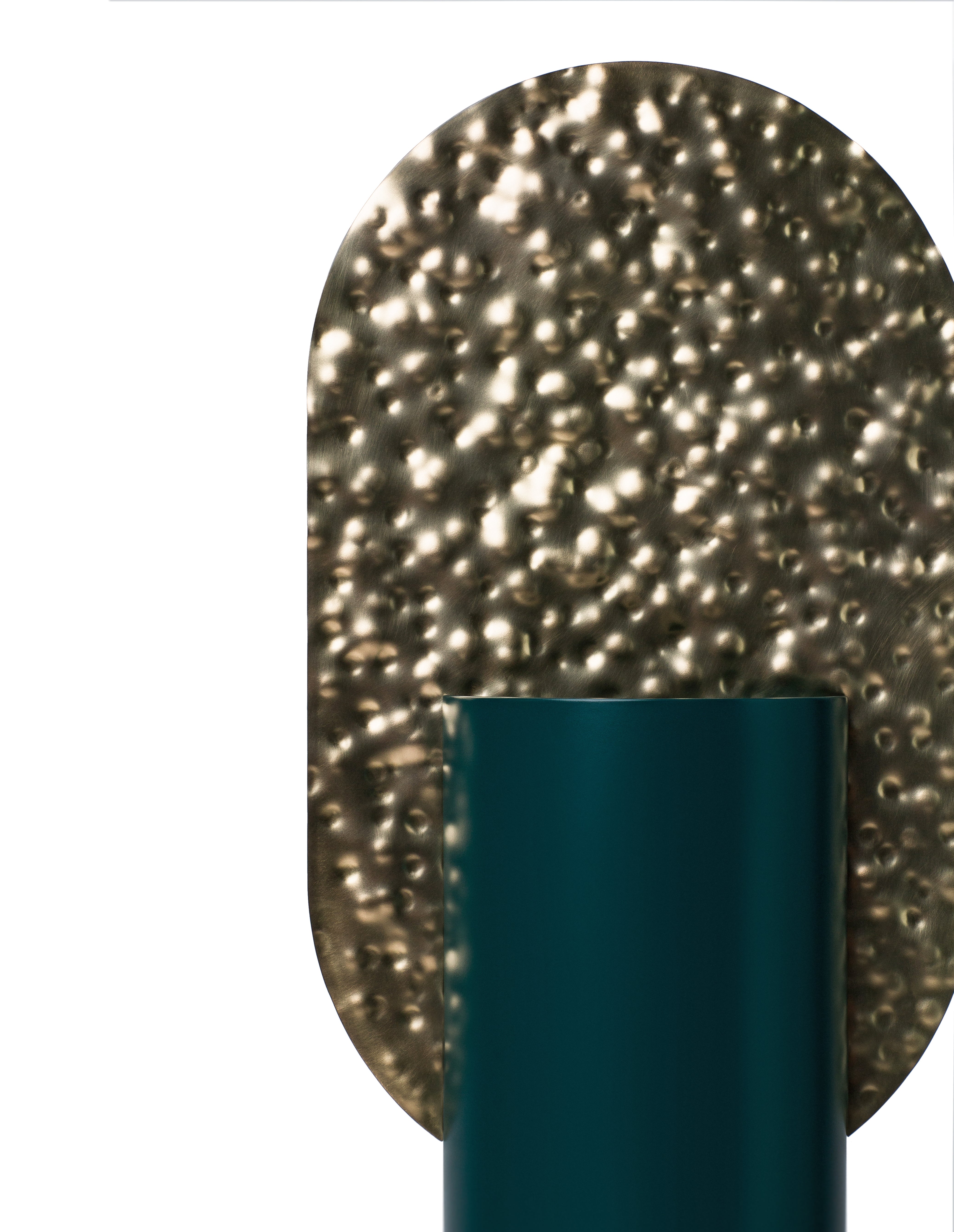 GENKE Vase - NUMBERED EDITION green with brass