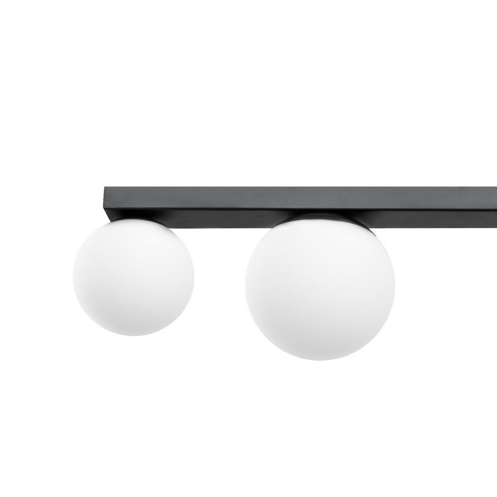 Čierny dvojbodový nástenný svietidlo GIGI