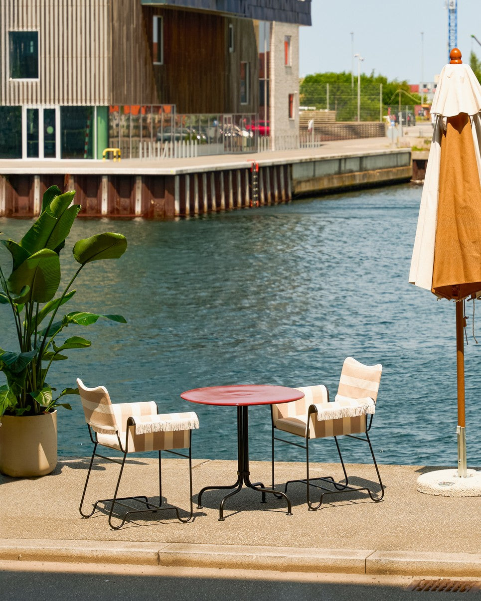 CARMEL Garden Table Burgundy Ceramic