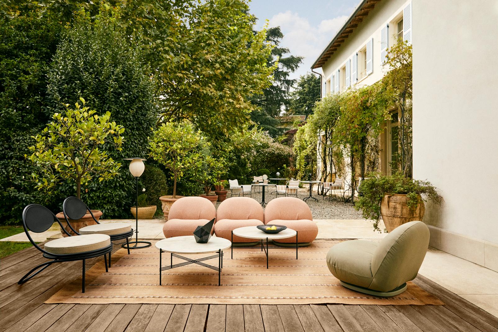 Záhradná podlahová lampa SATELLITE horčicová