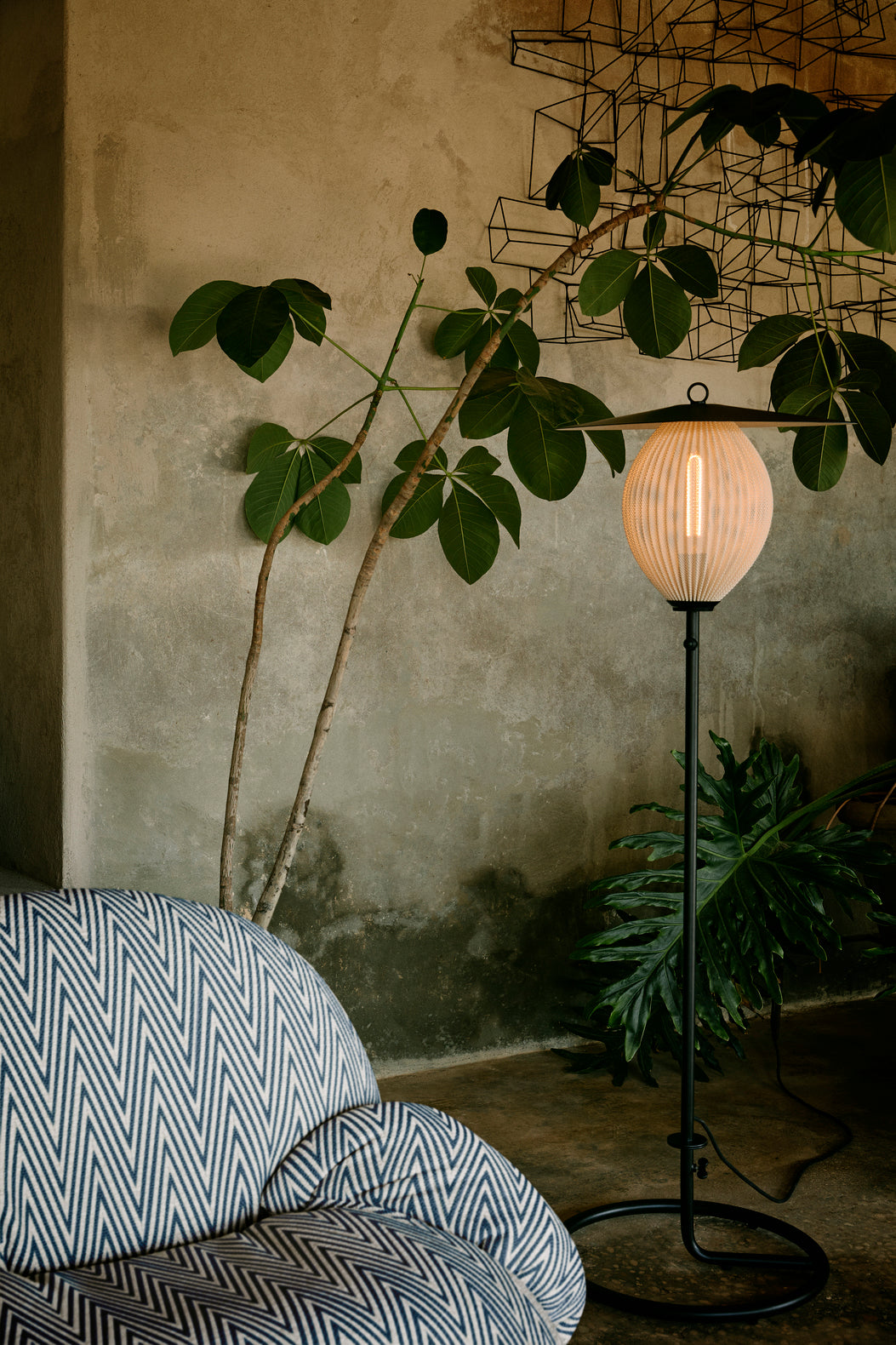 Záhradná podlahová lampa SATELLITE horčicová