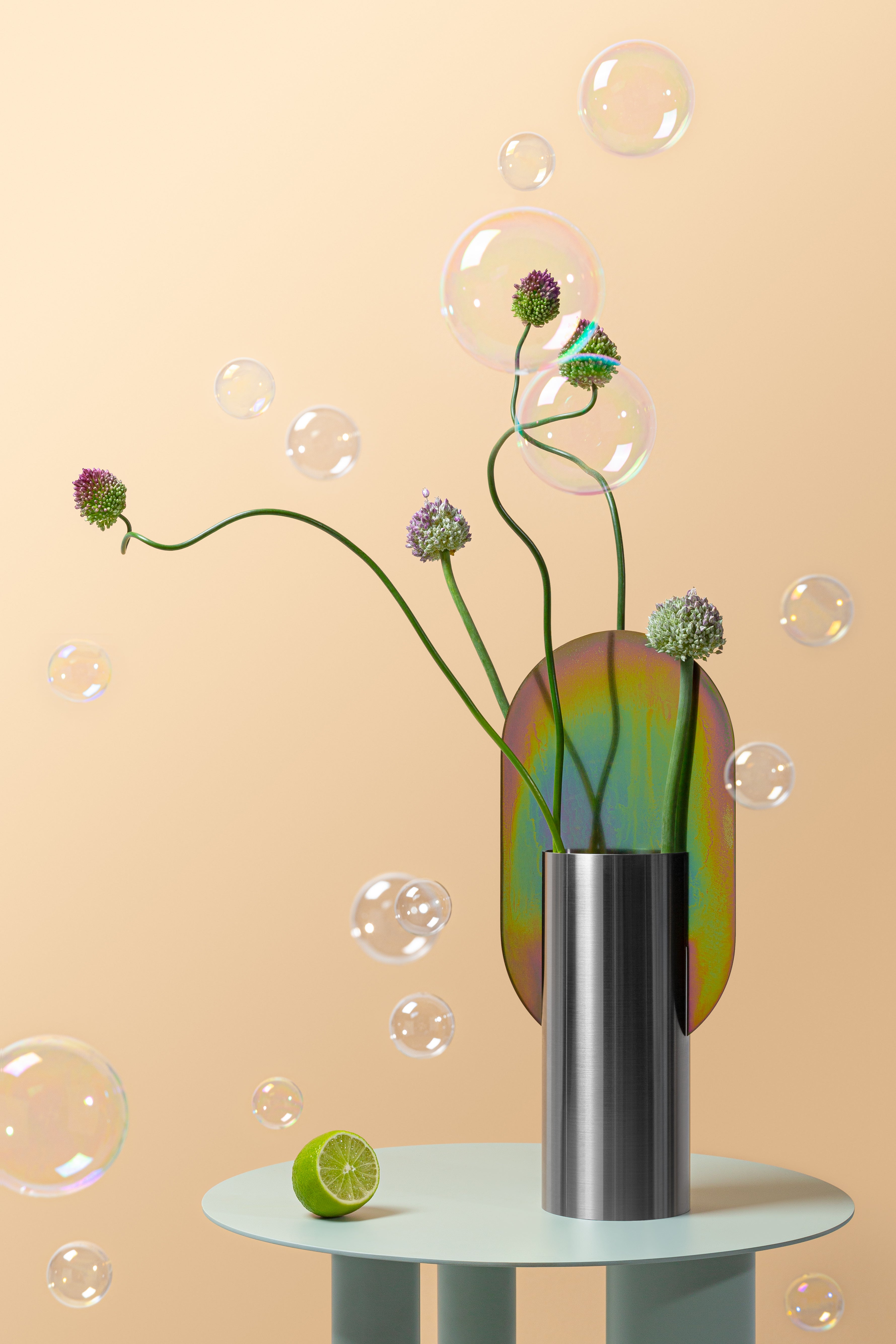 Váza GENKE - ČÍSLOVANÁ EDÍCIA nerezová oceľ s dúhovým zinkom