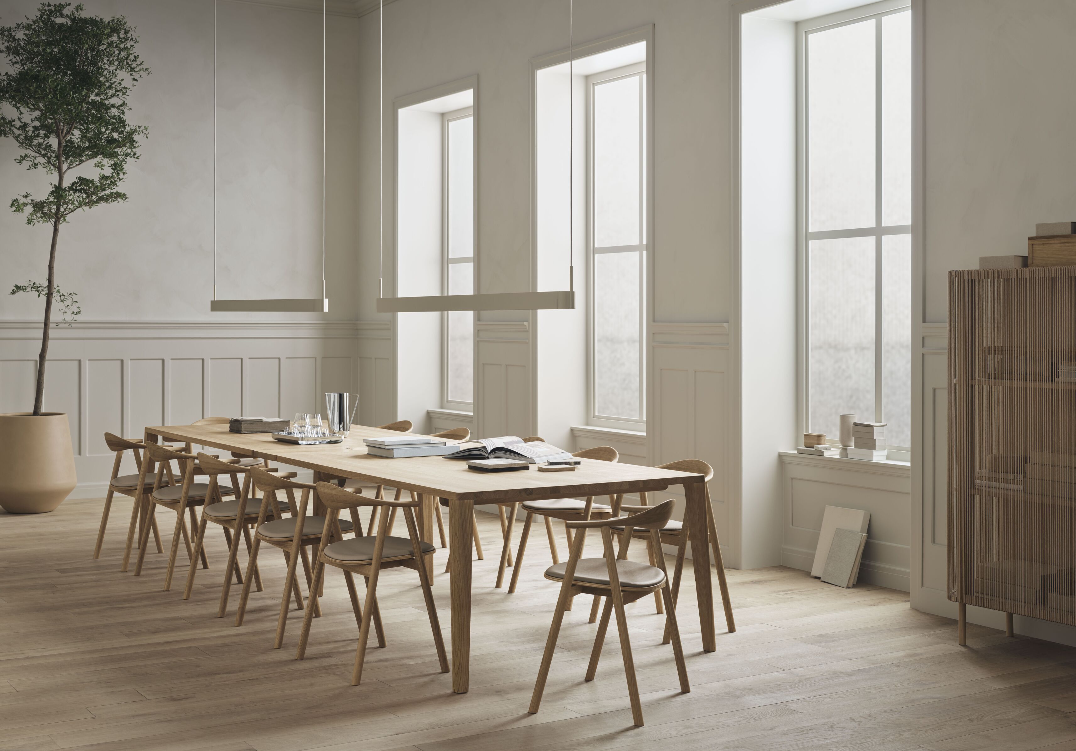 Závesná lampa SCRIBE krémová