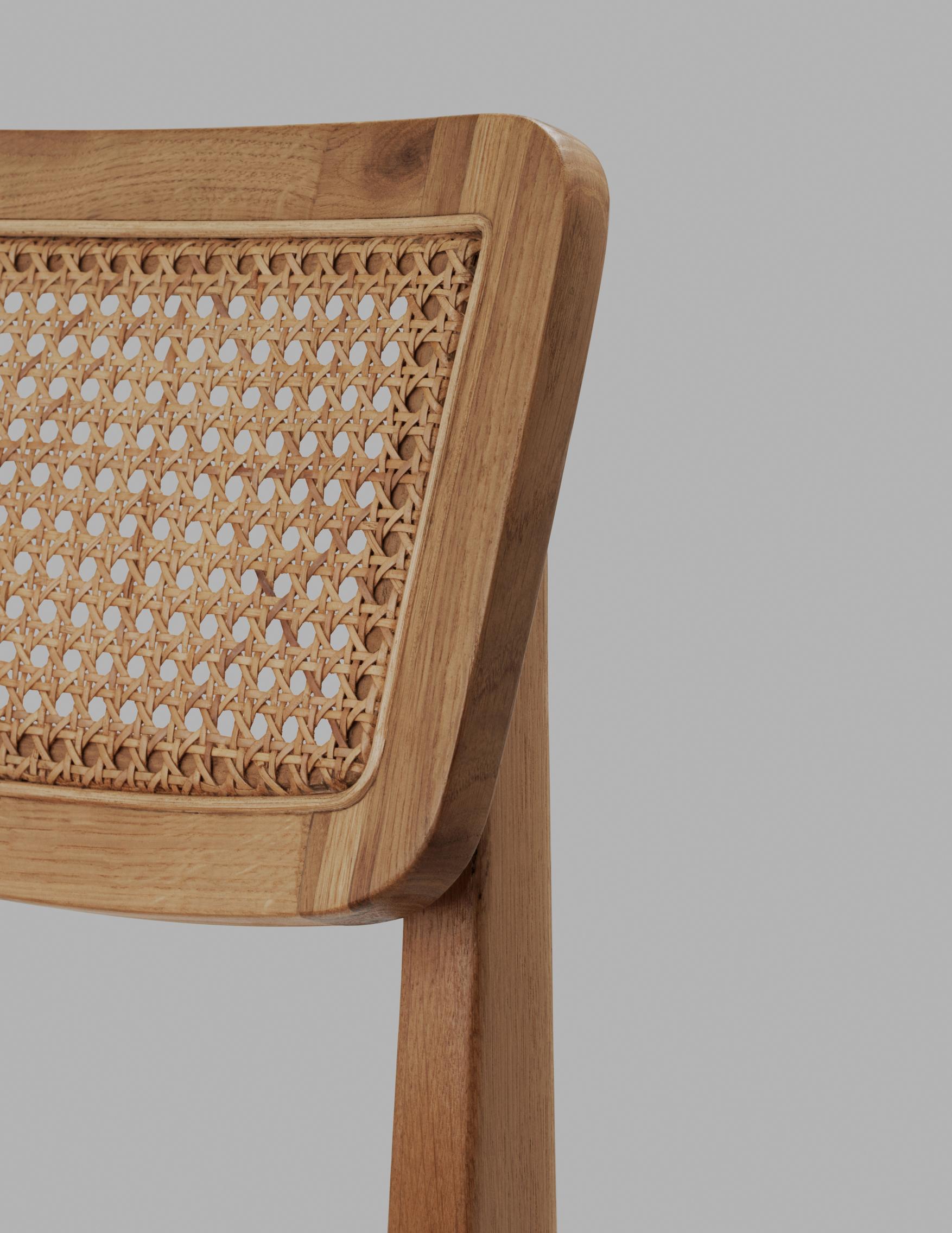 C-CHAIR oak wood chair with weaving