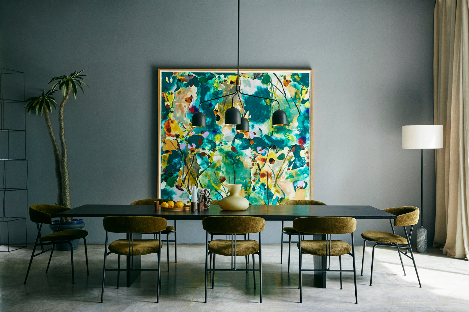 Stojaca lampa GRAVITY šedý mramor