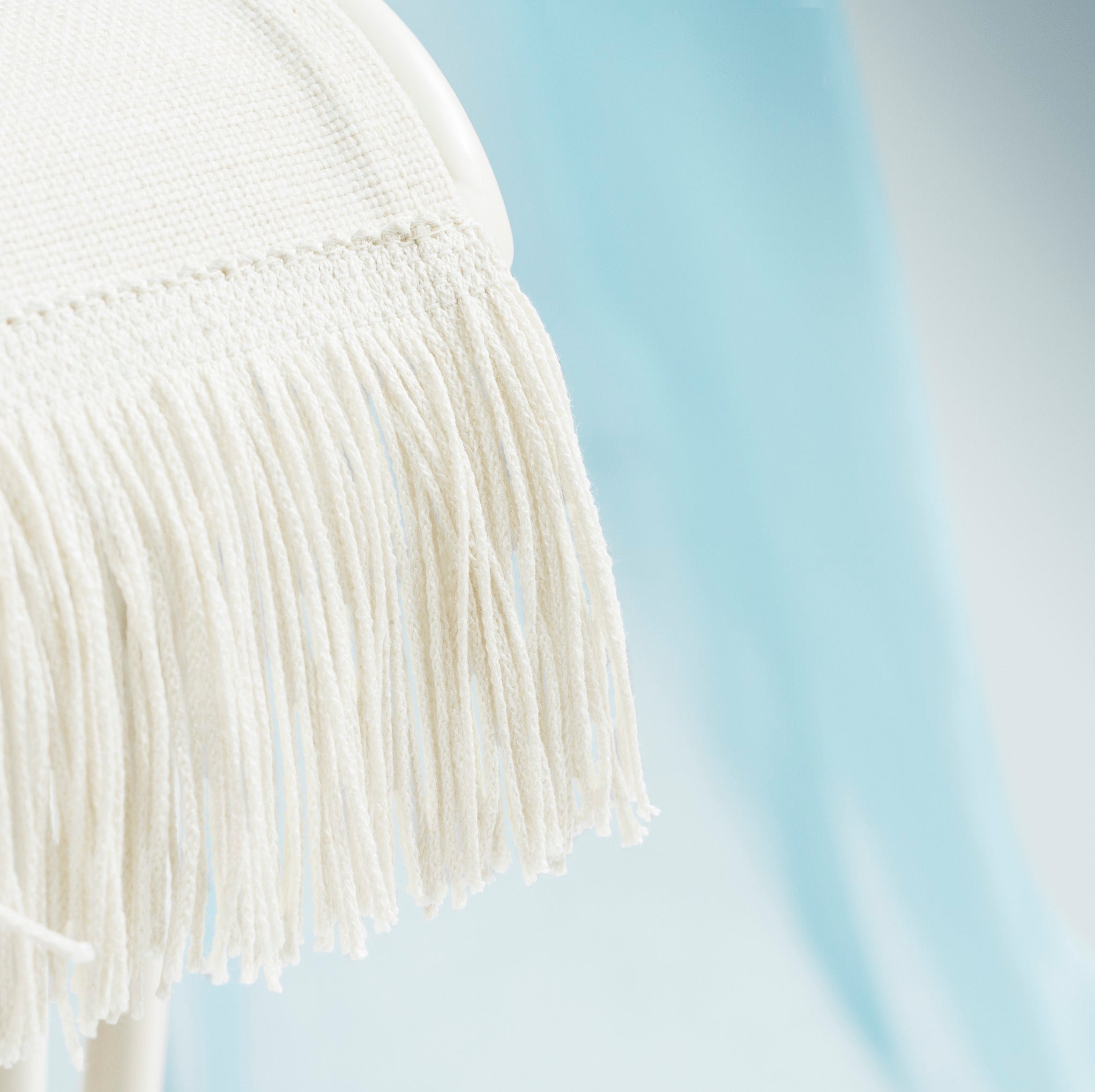 TROPIQUE garden chair in gray and white with a black steel base