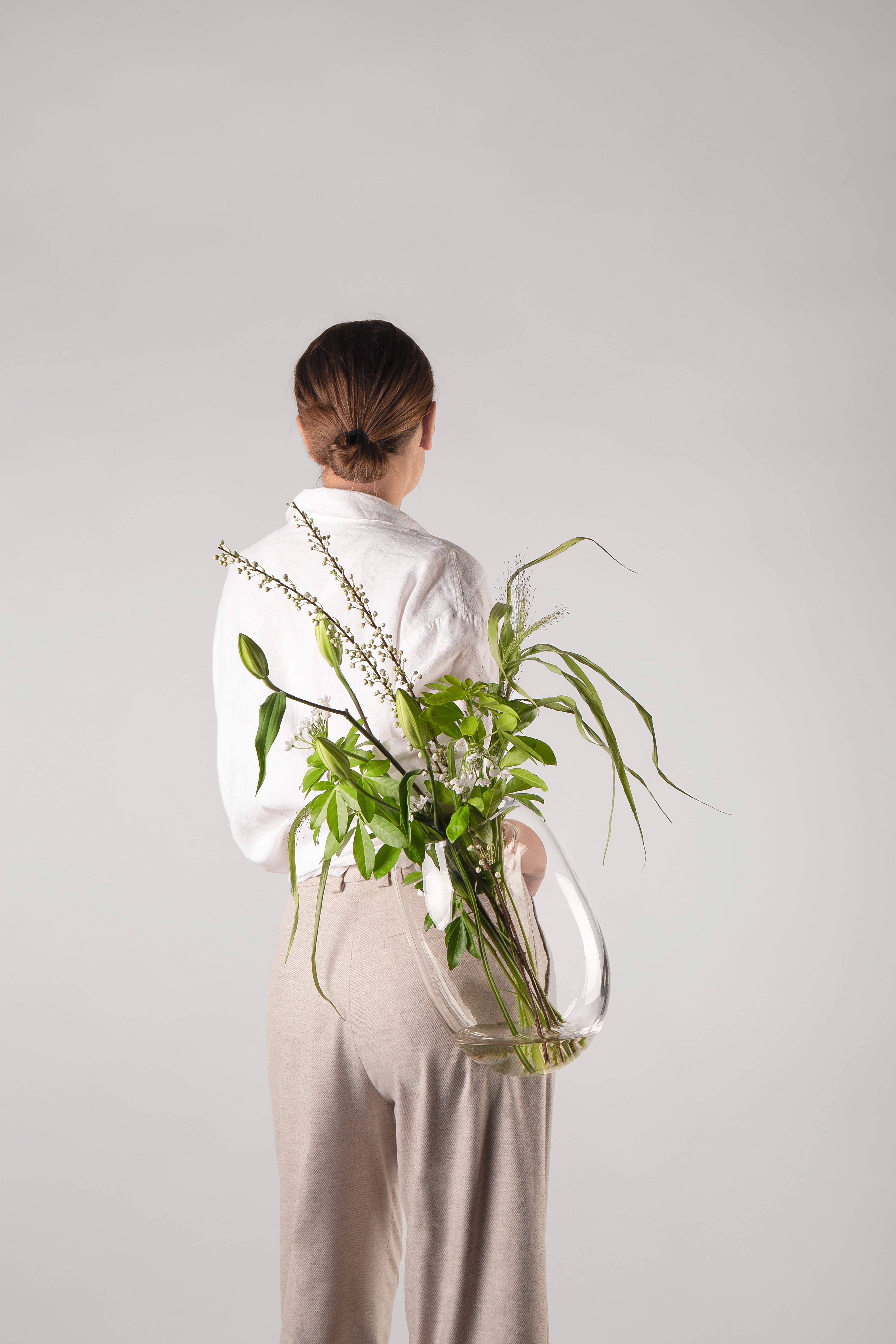 Váza GUTTA BOON sklo s čiernym