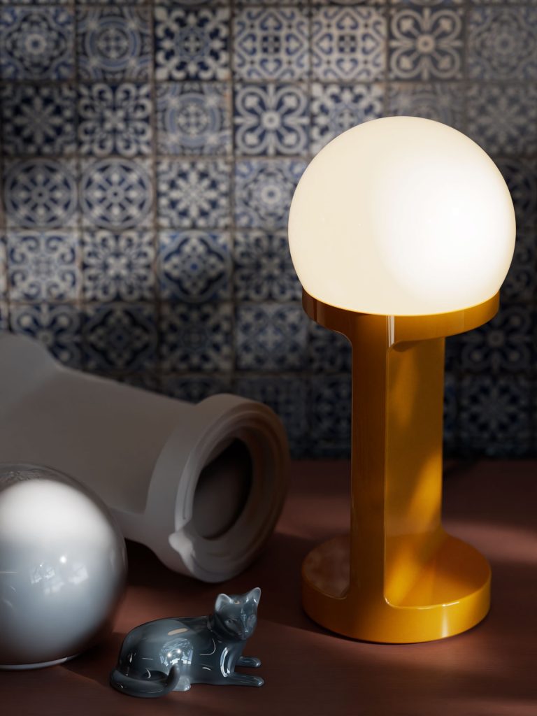HABEA cream ceramic table lamp