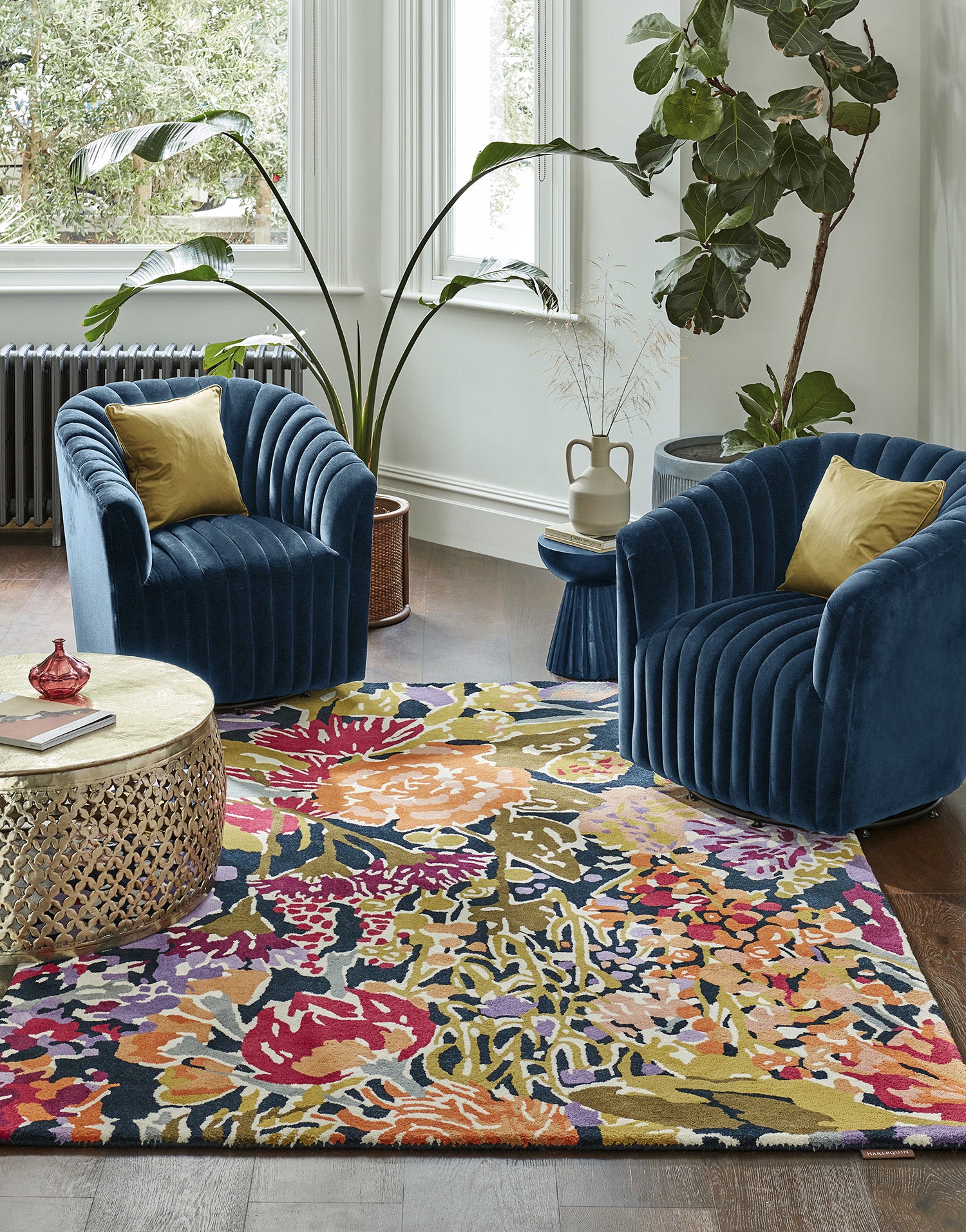 Multicolored Sanguine Aubergine rug