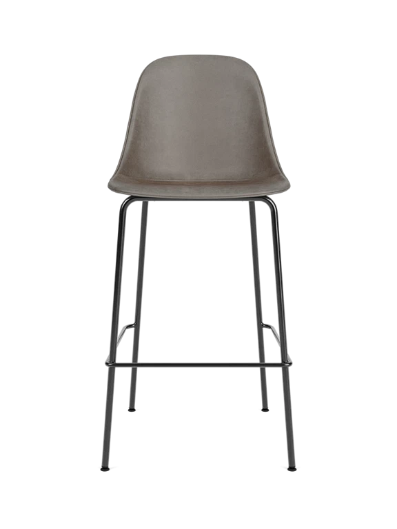 HARBOUR stool gray leather